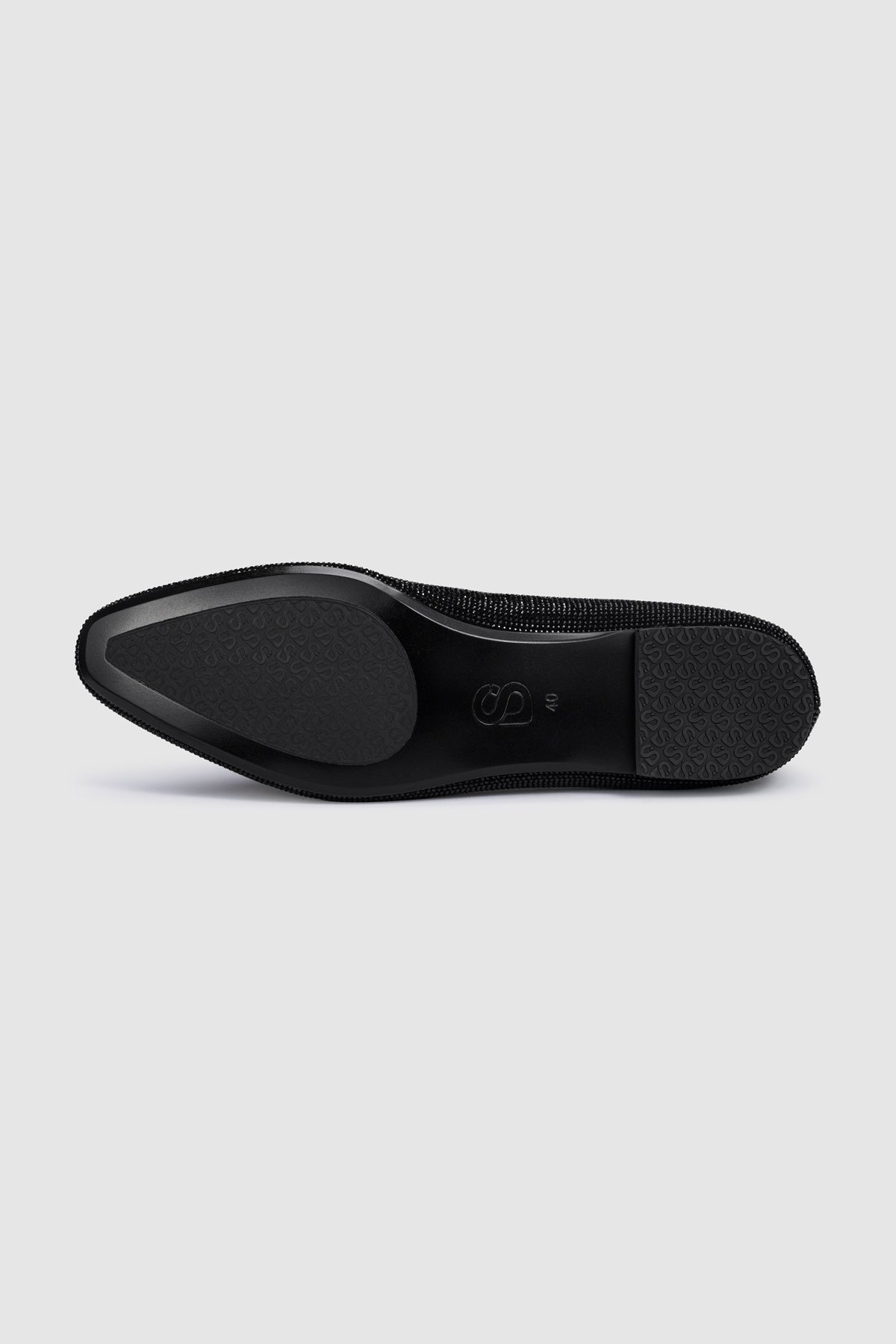 Glitz Flat Shoes - Black