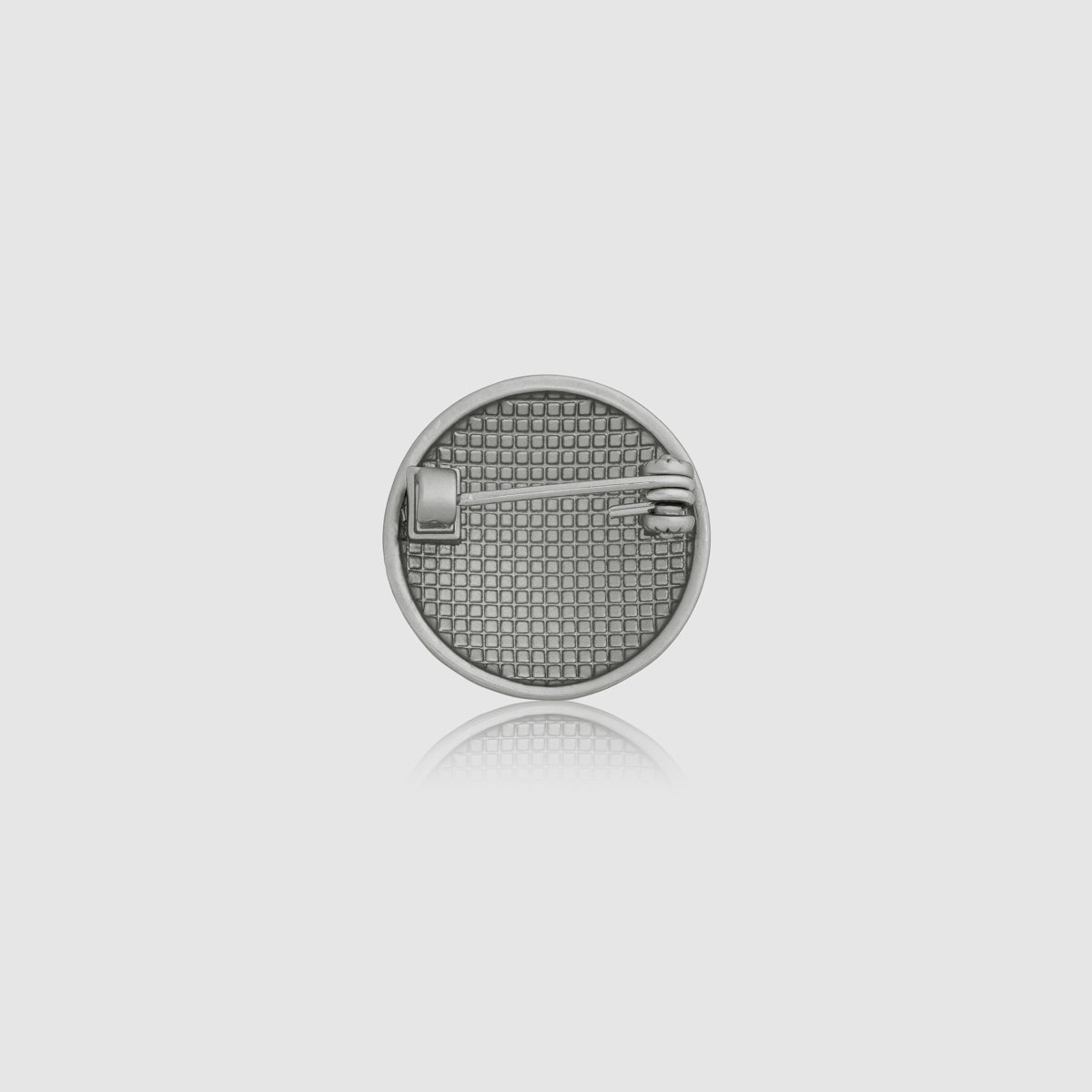 Sofia Round Pin Brooch - Silver