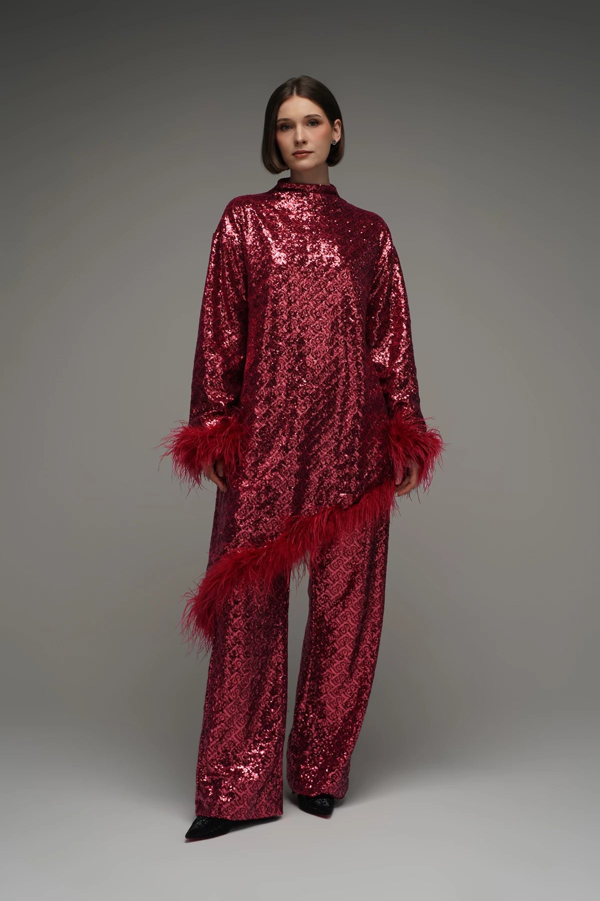 Bimu Sequin Set - Red