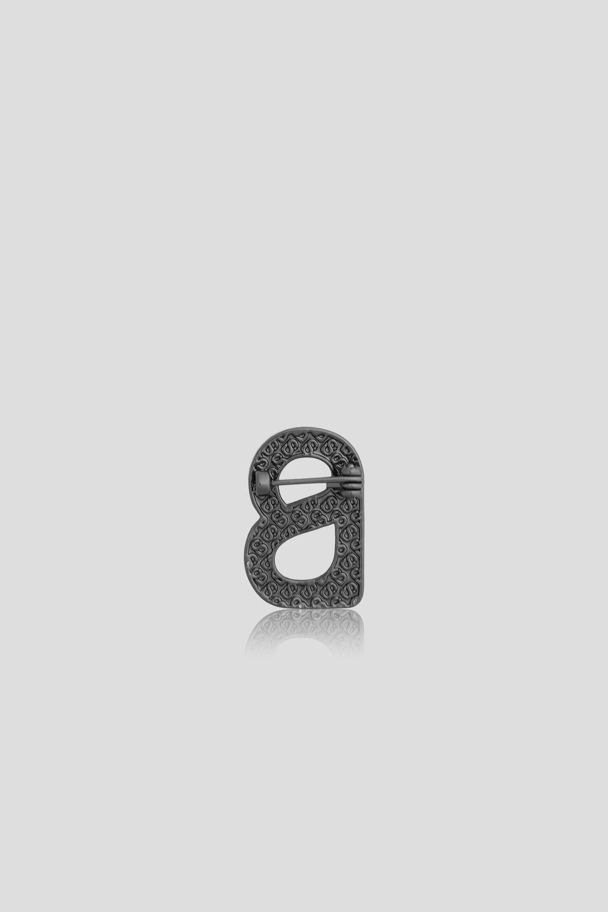 Petite Signature Flat Brooch - Hematite