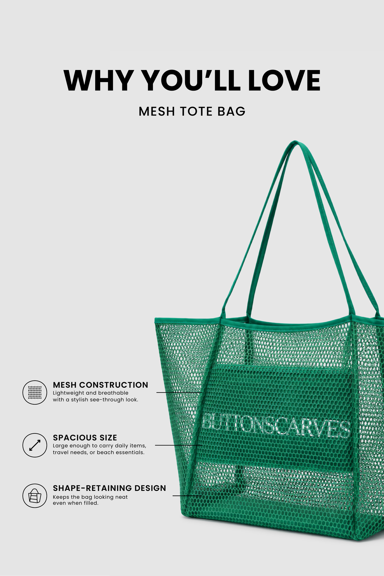 Mesh Tote Bag - Lagoon
