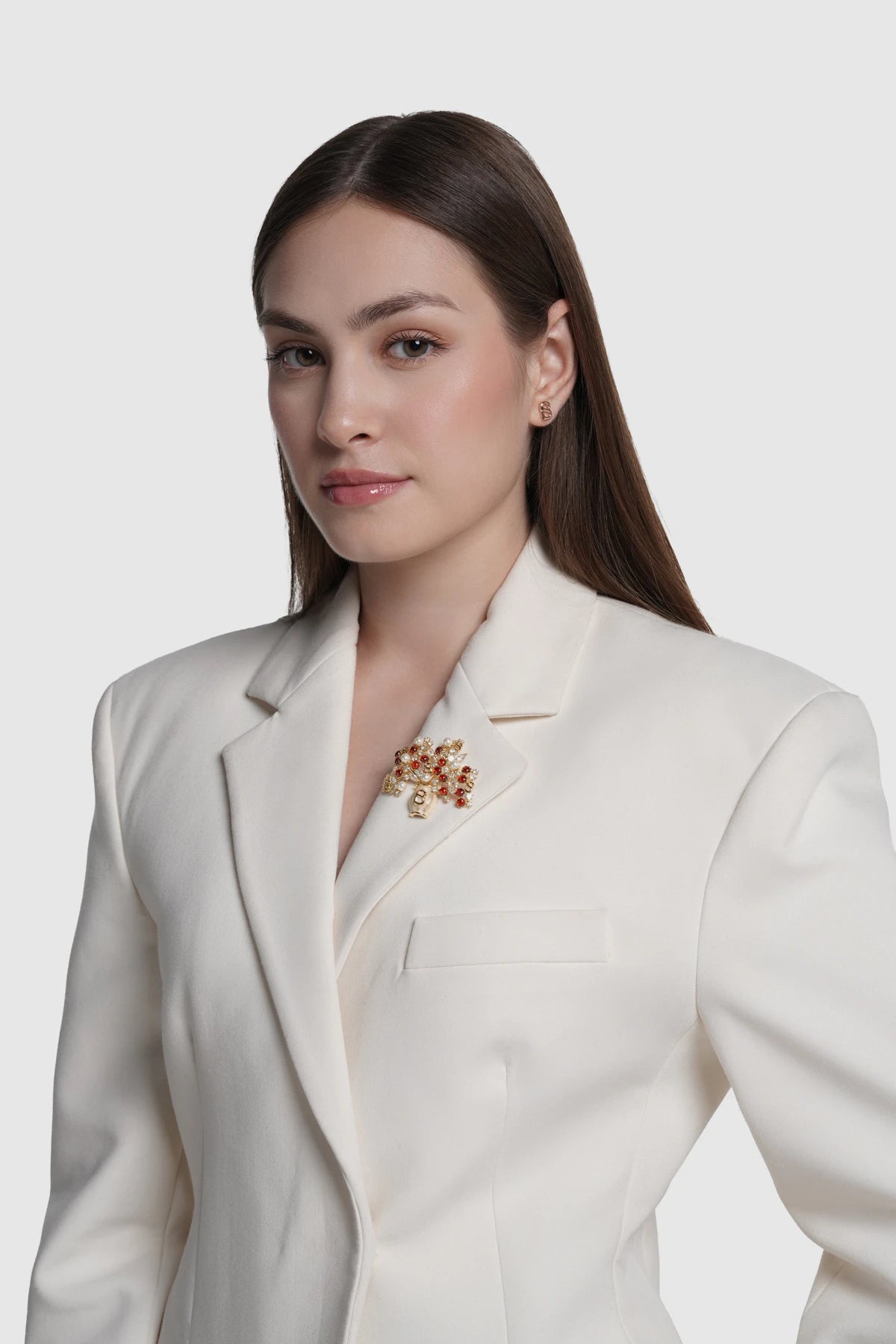 Bloomora Brooch - Golden Cherry