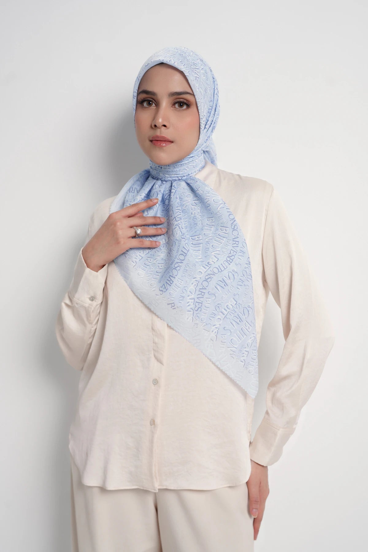 Waves Monogram - Crystal Blue