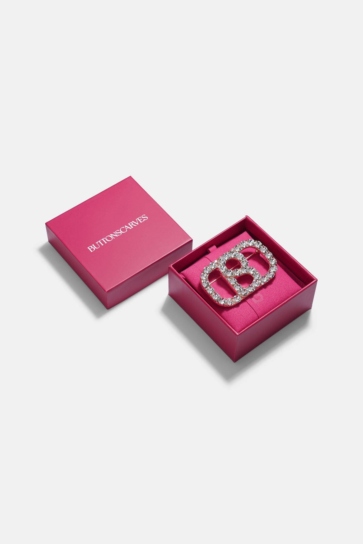 Briana Crystal Brooch Large - Rose Gold Crystal