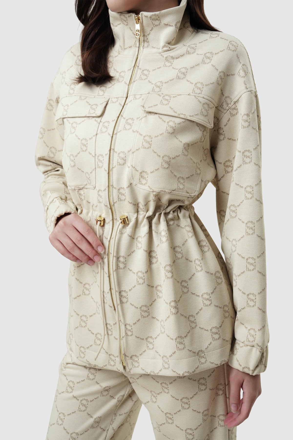 Beverly Monogram Jacket - Cream