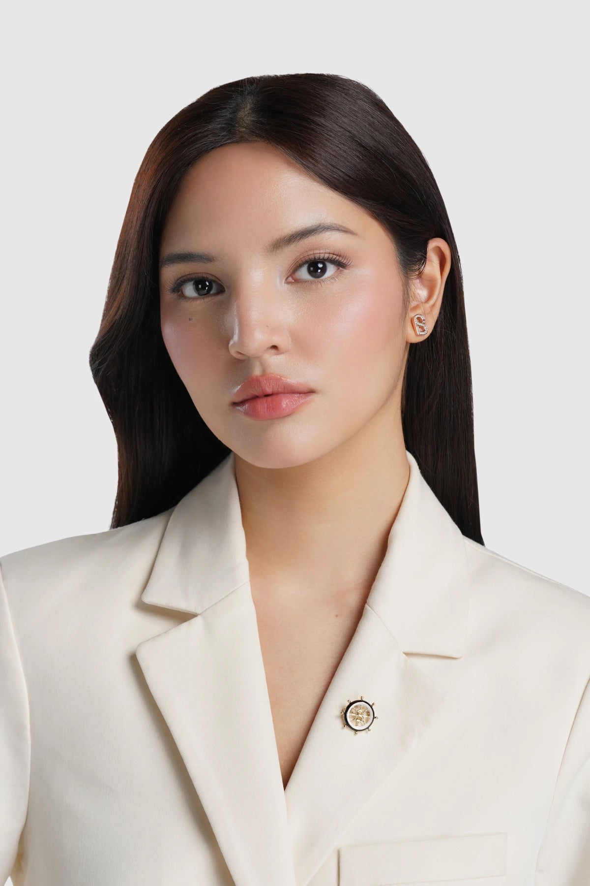 Maris Pin Brooch - Gold Black
