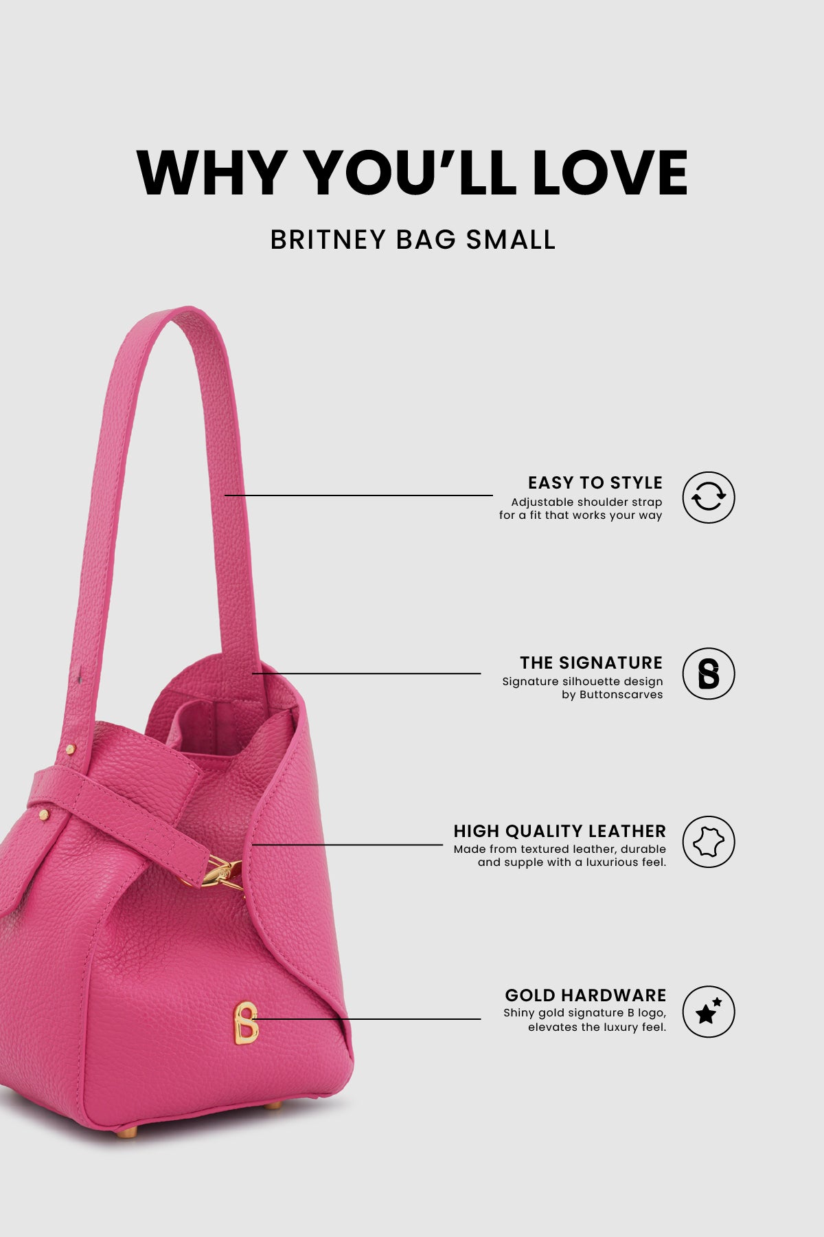 Britney Bag Small - Viva Magenta