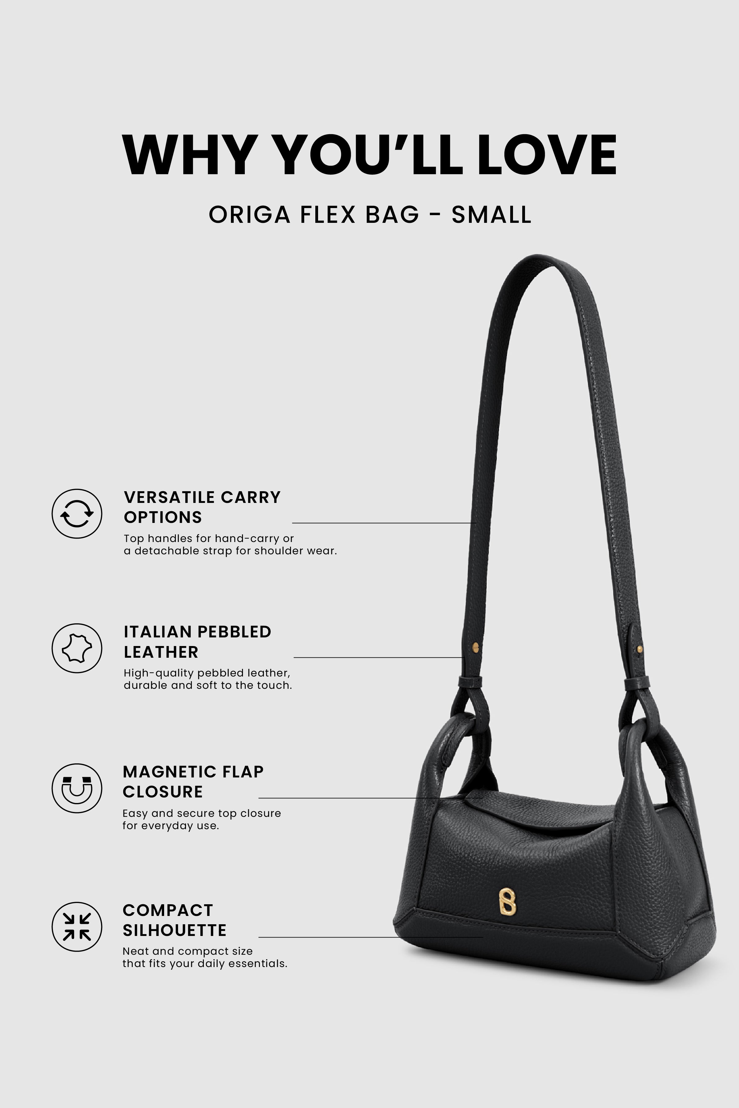 Origa Flex Bag Small - Black