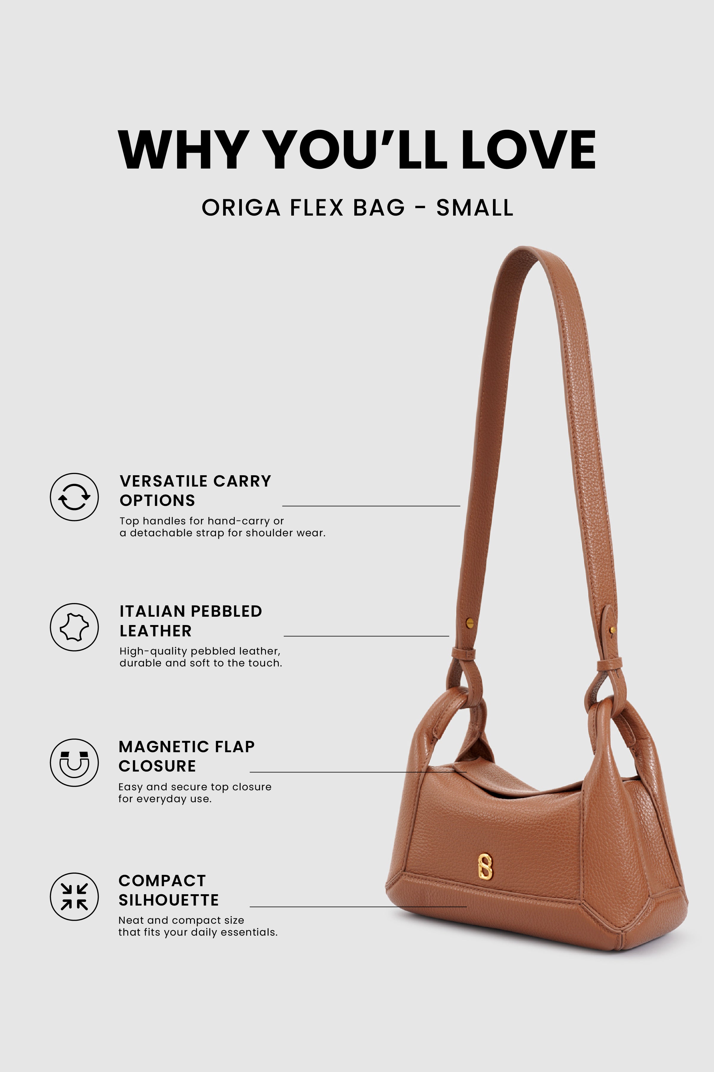 Origa Flex Bag Small - Caramel