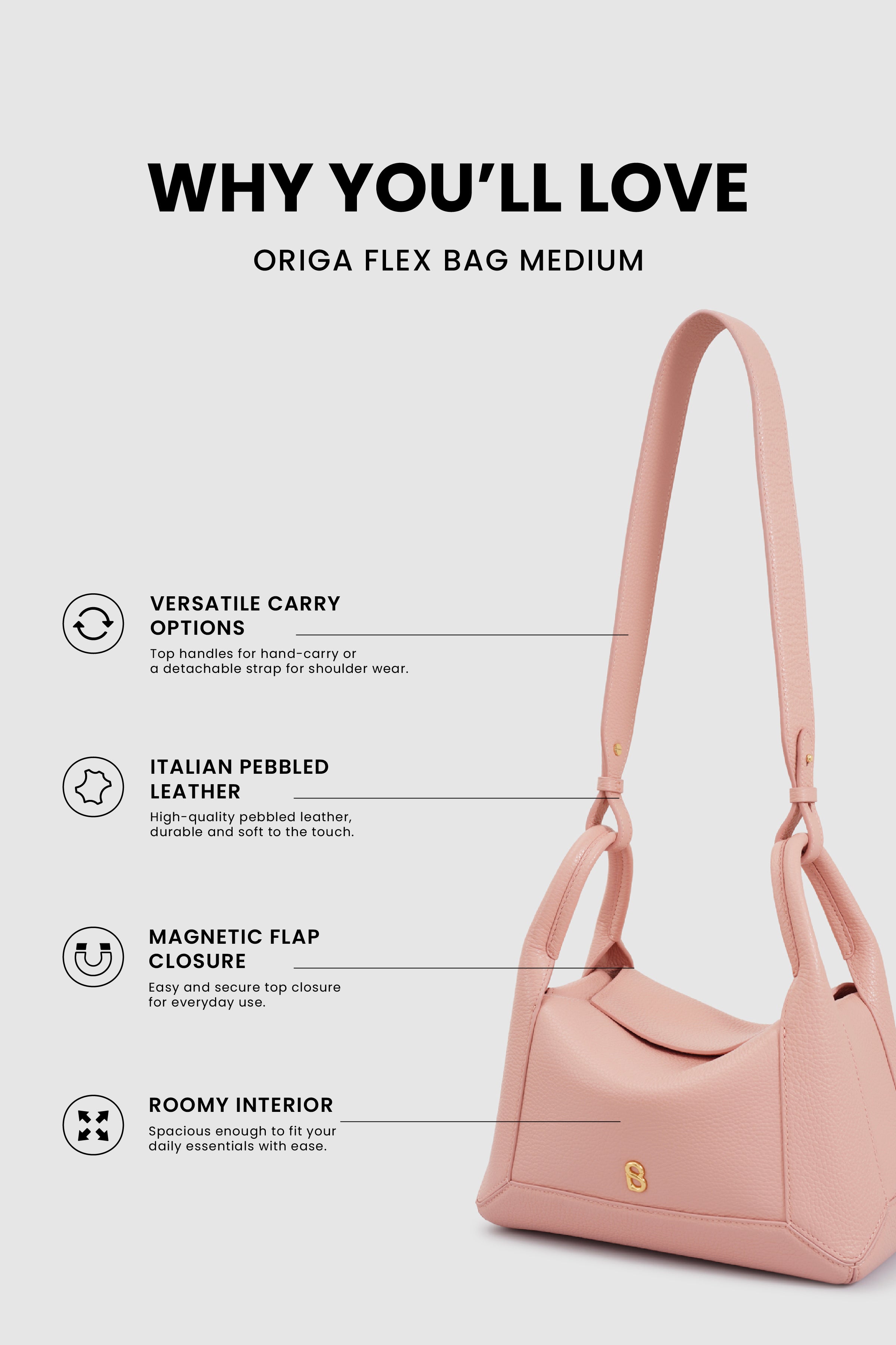Origa Flex Bag Medium - Blush