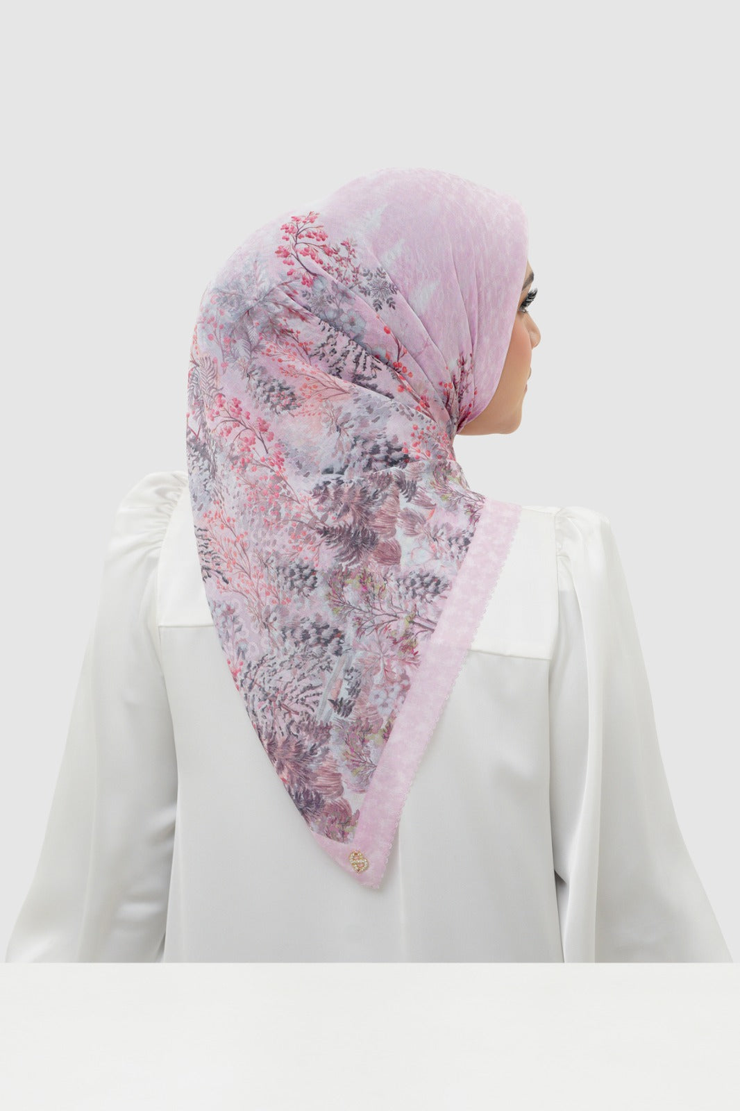 Holiday 3 Jacquard Voile - Snowdrift Pink