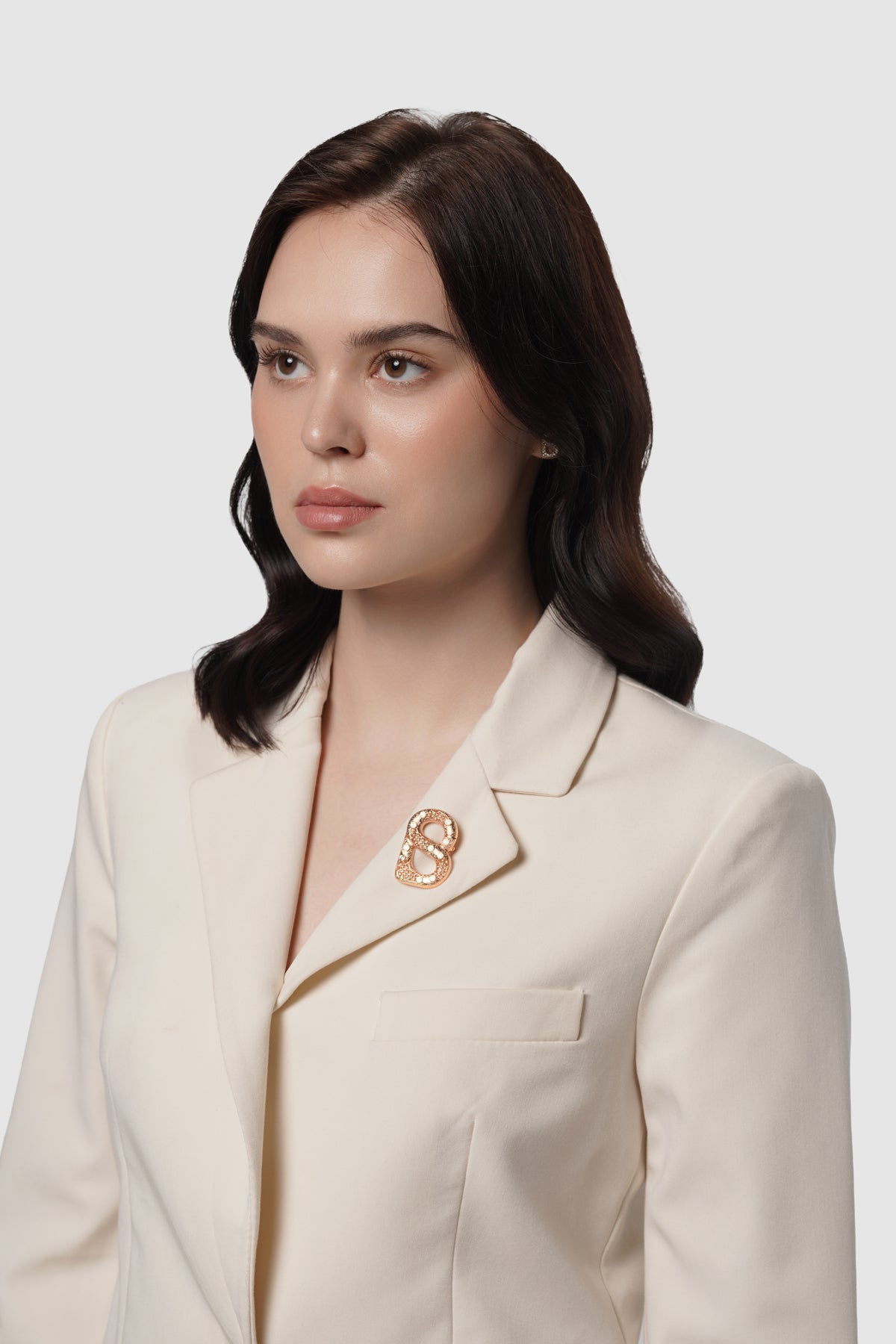 Leona Brooch - Rose Gold