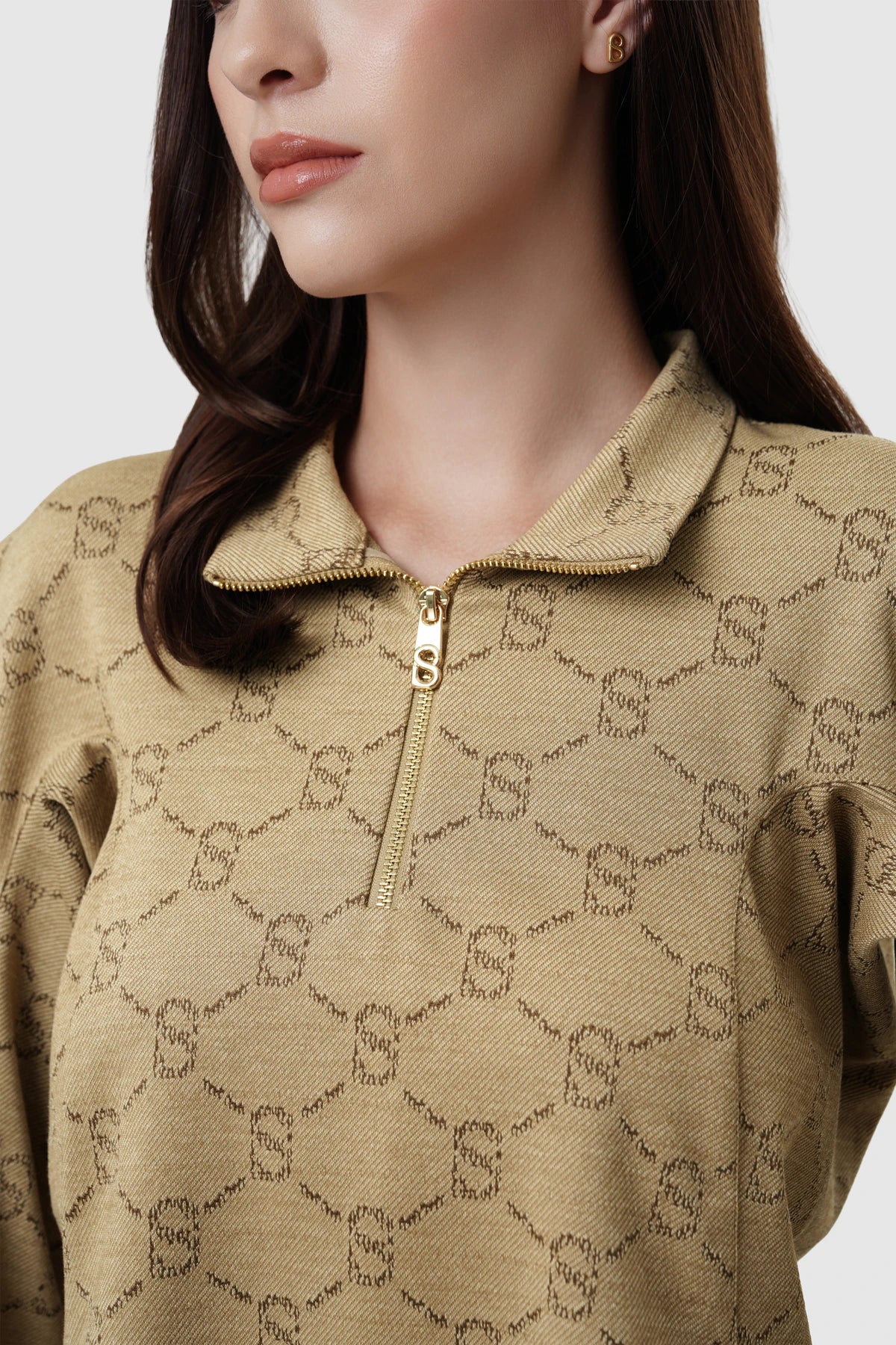 Beverly Monogram Sweatshirt - Brown