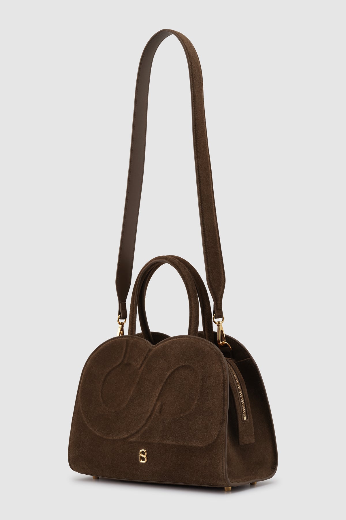 Joy Bag Medium - Suede Leather - Dark Brown