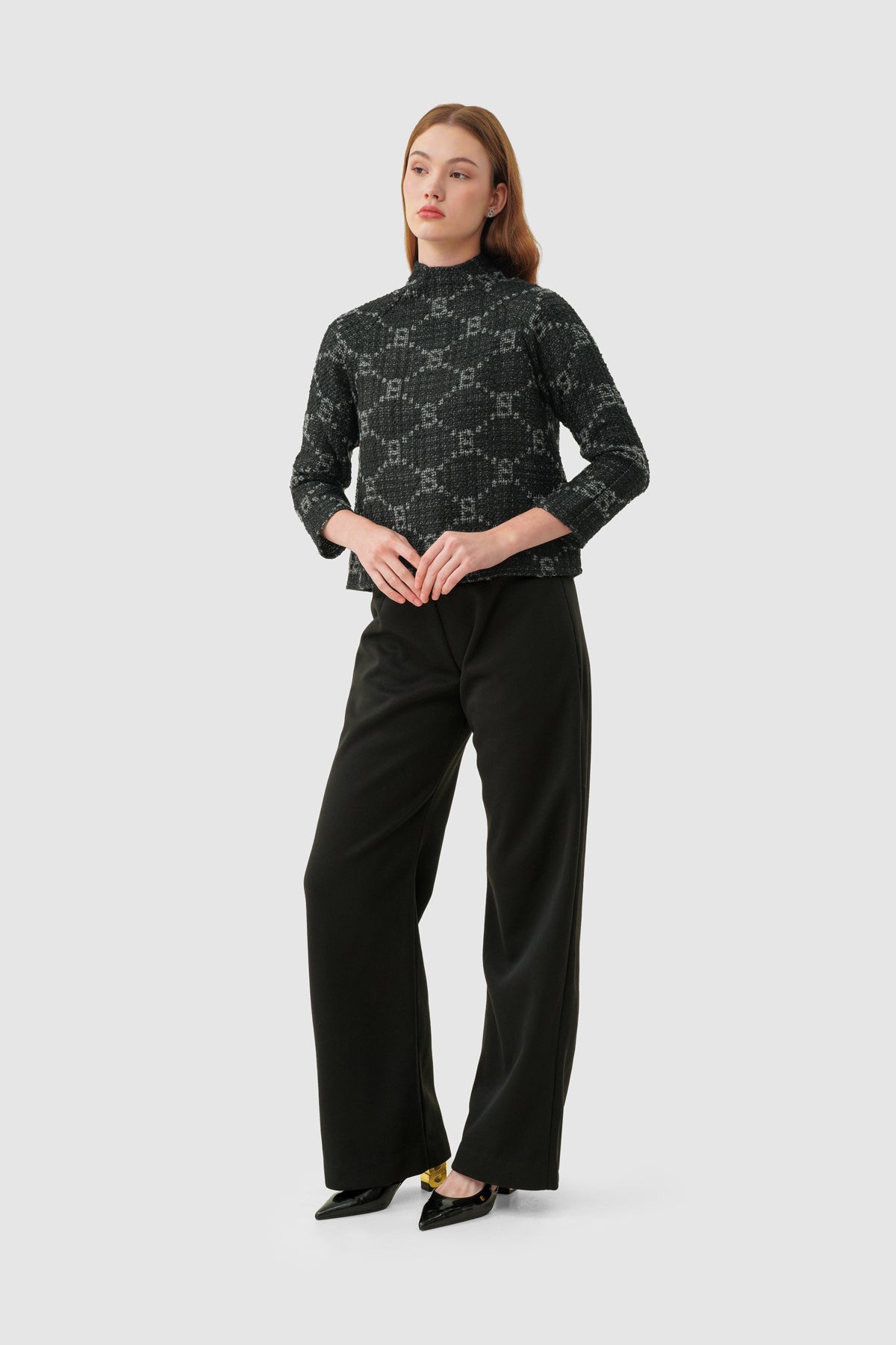 Beverly Tweed Blouse - Eclipse