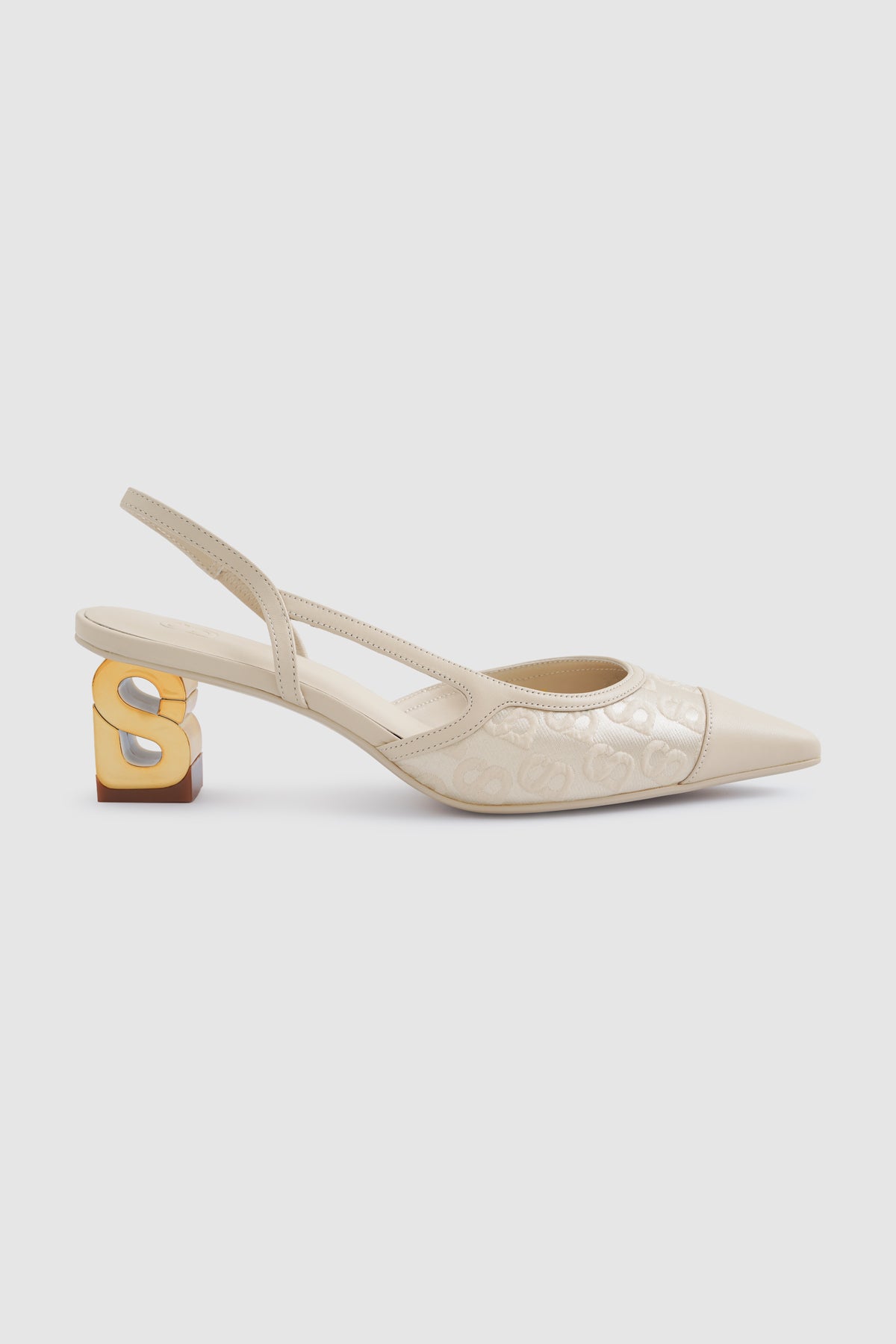 Signature Jacquard Be Heels - Nude