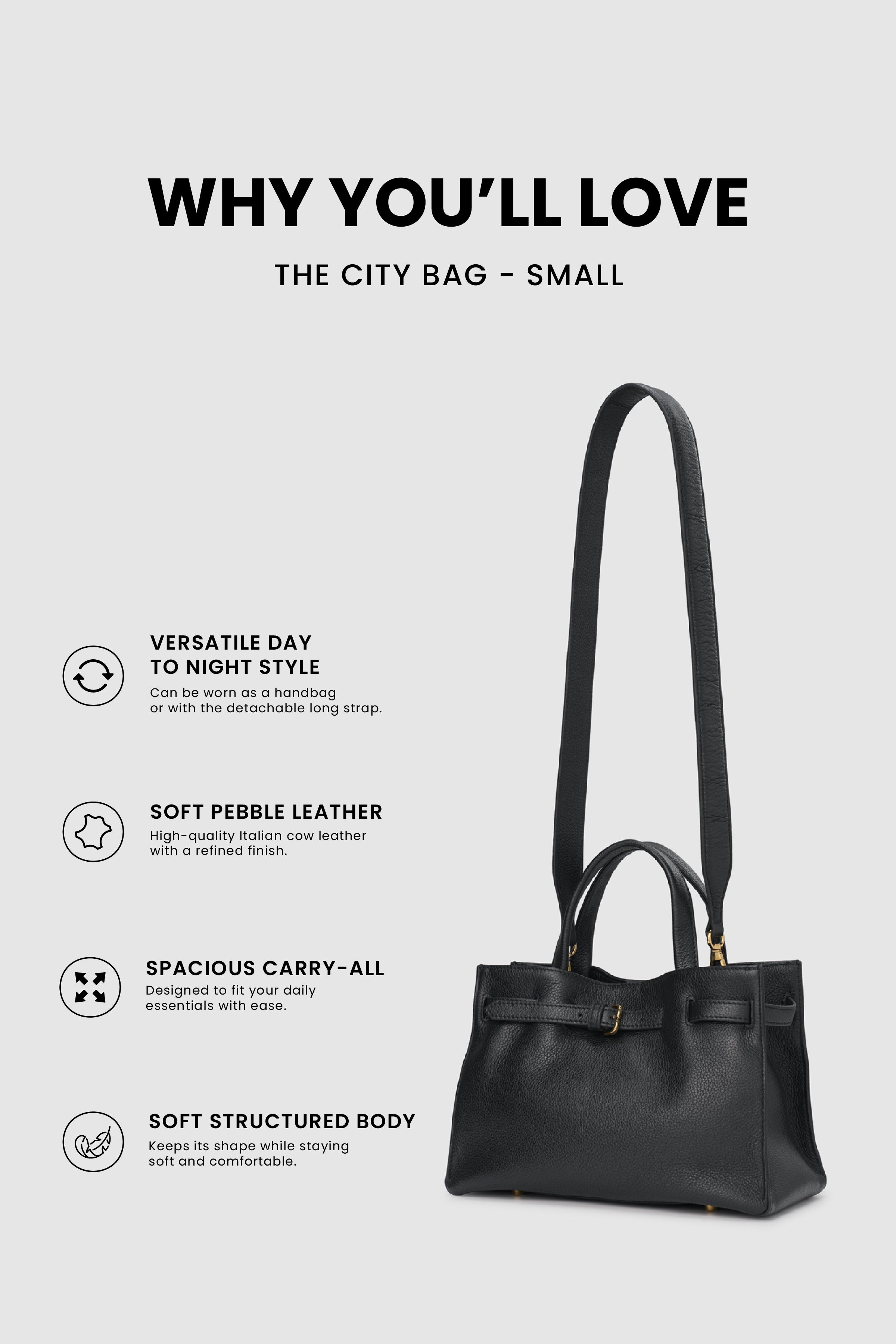 The City Bag Small - Black