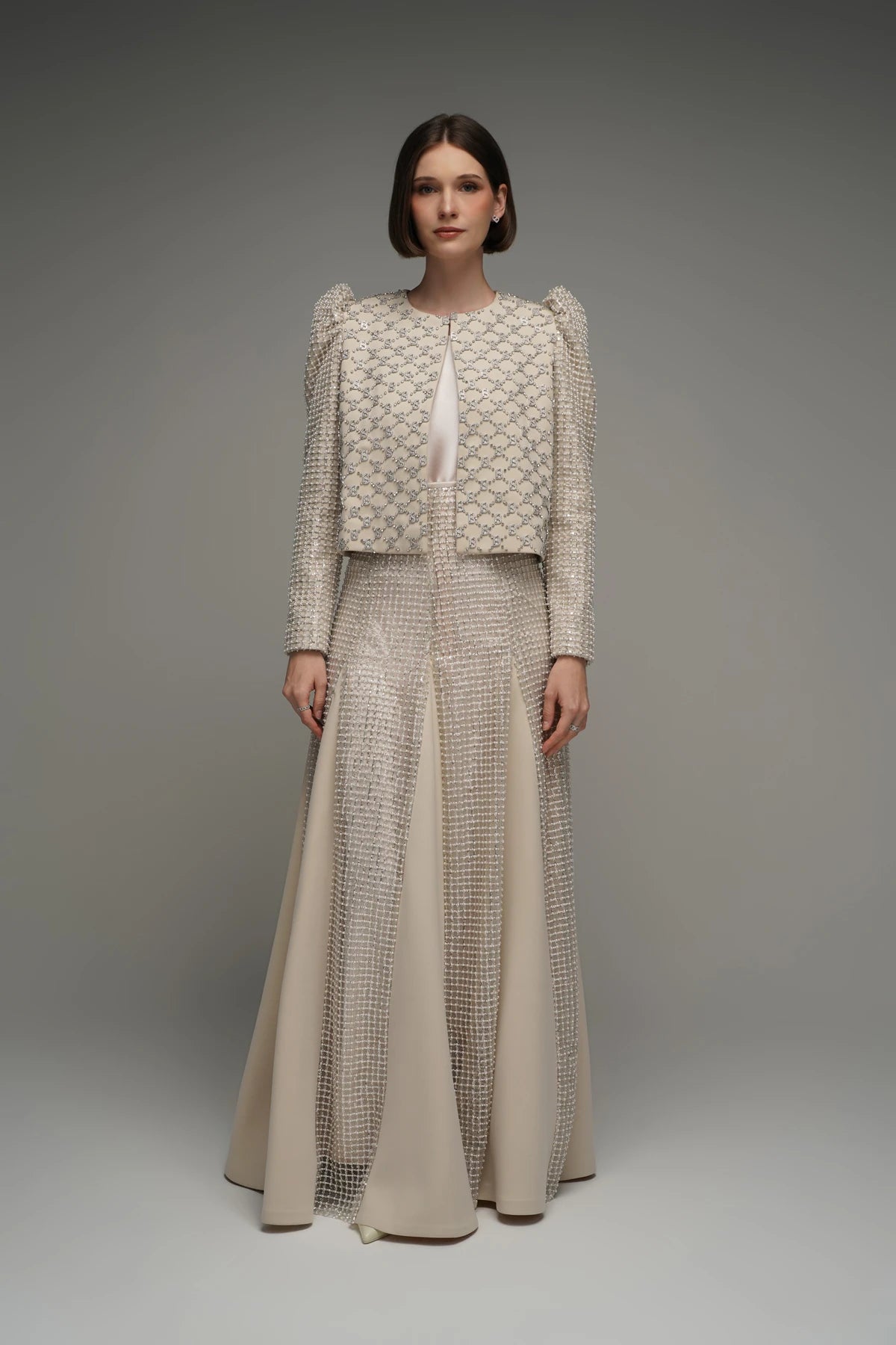 Beverly Beaded Set - Beige
