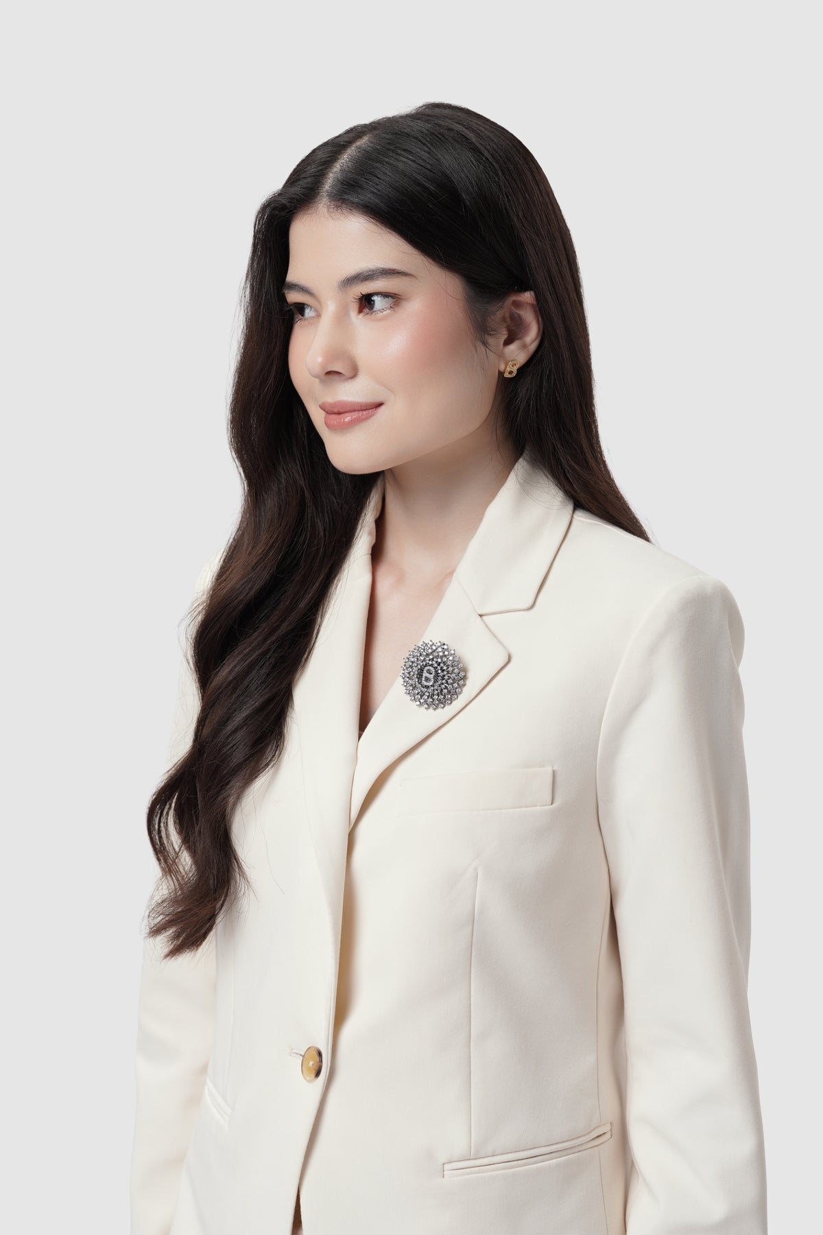 Noura Brooch - Silver