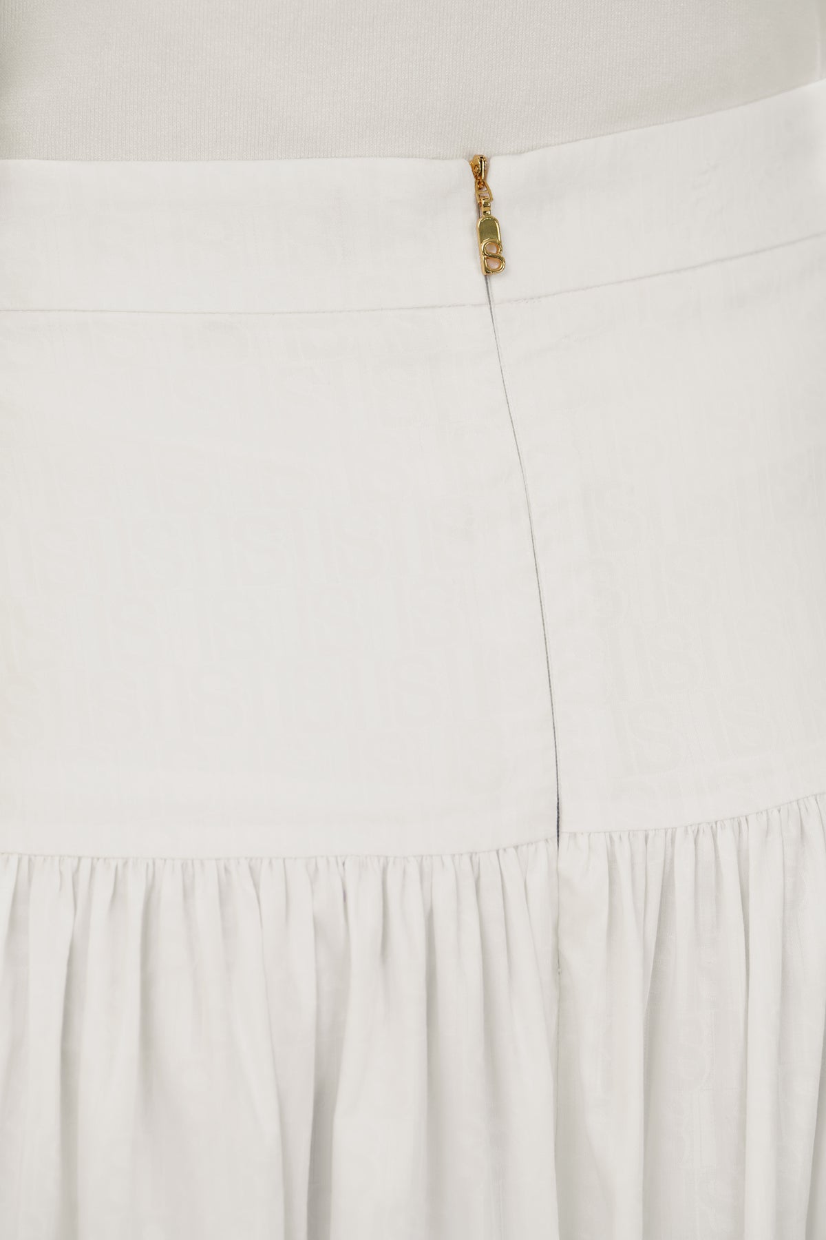 Leena Cotton Ruffle Skirt - White