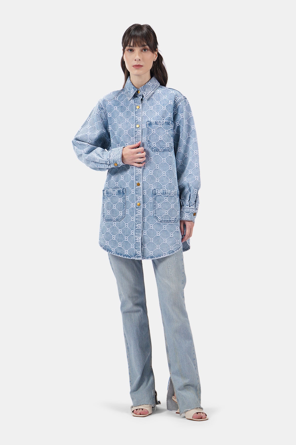 Beverly Denim Shirt - Light Blue