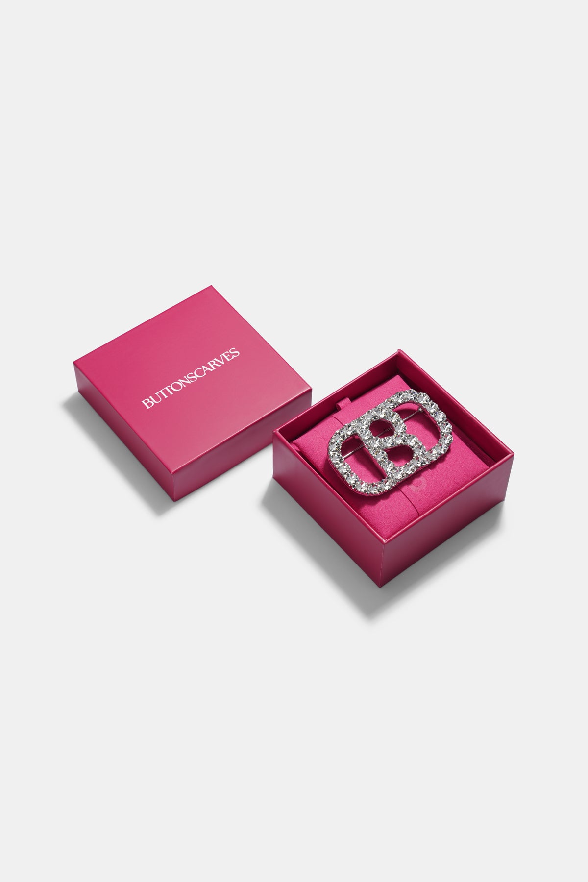 Briana Crystal Brooch Large - Silver Crystal