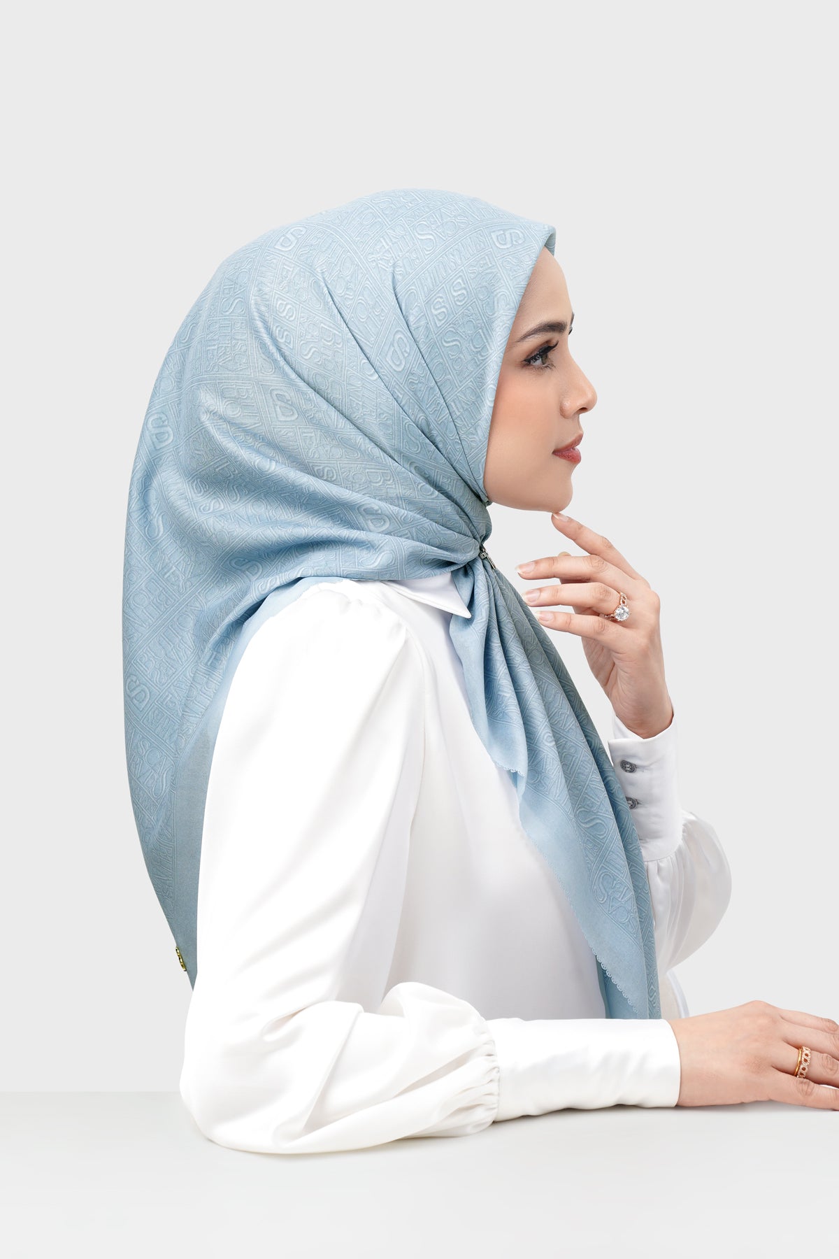 Typograph Square - Stone Blue