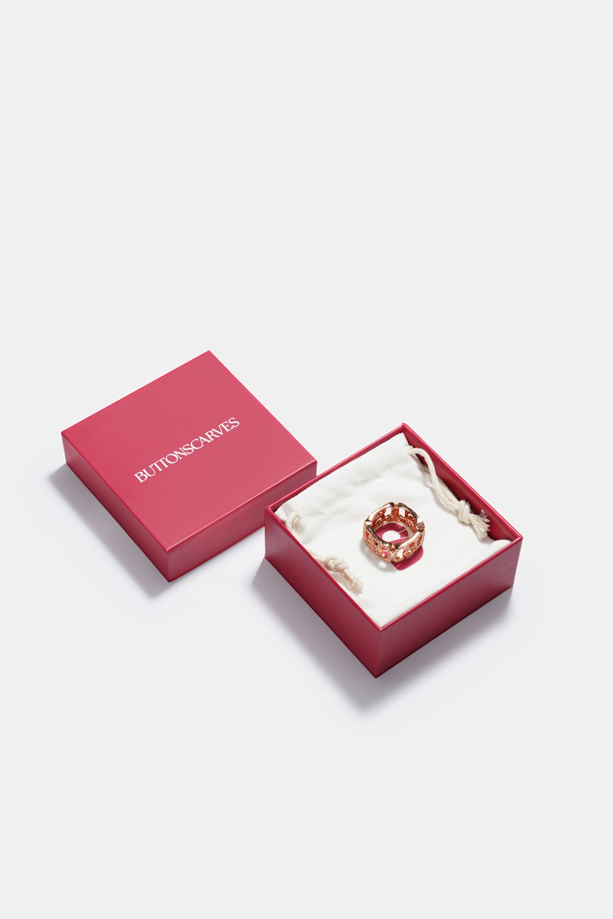 Briana Crystal Ring Brooch - Rose Gold