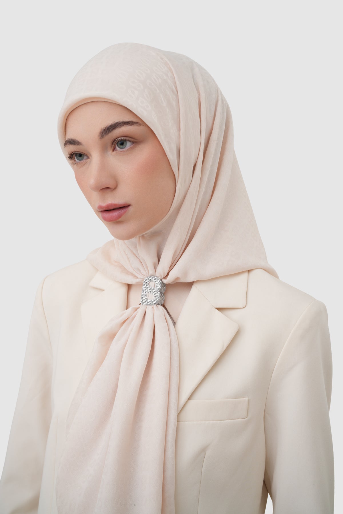 Wicker Ring Brooch - Silver