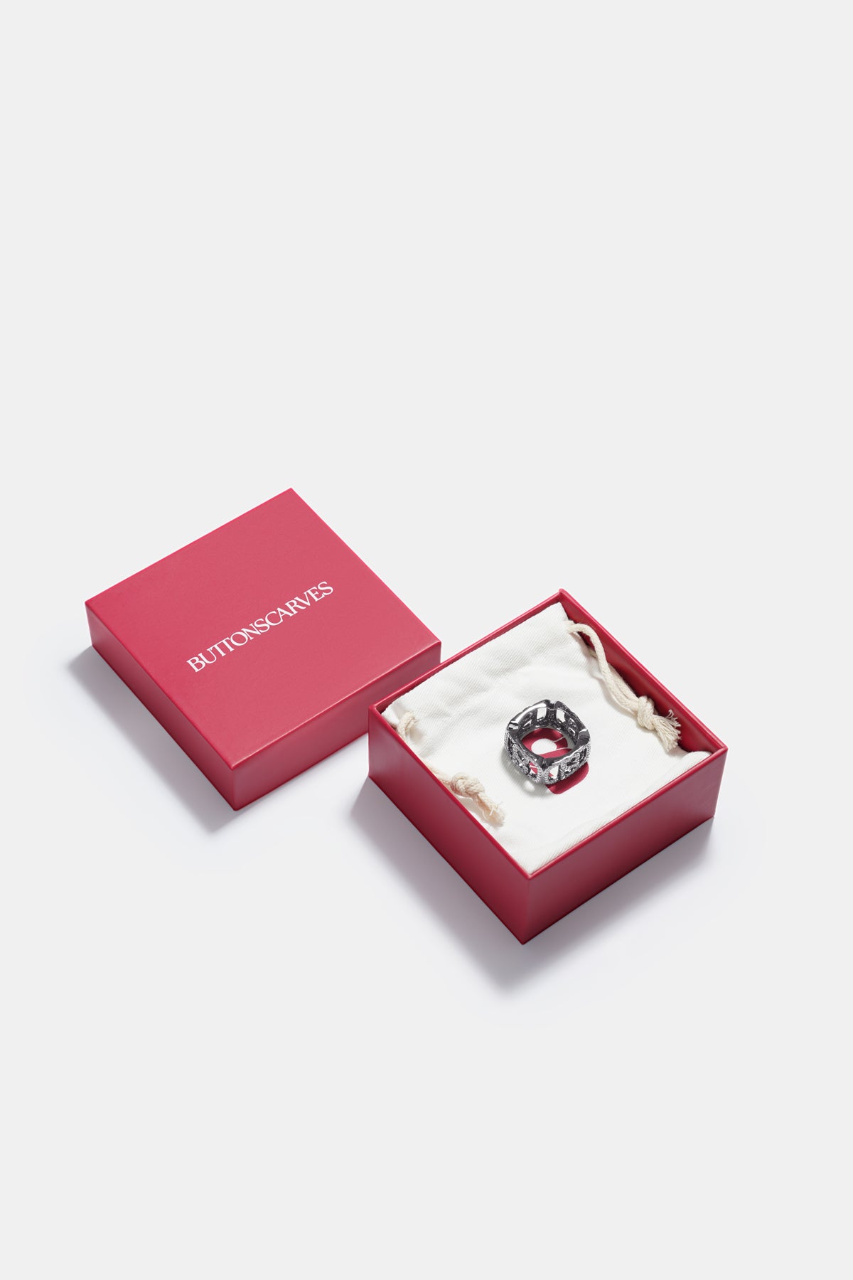 Briana Crystal Ring Brooch - Hematite