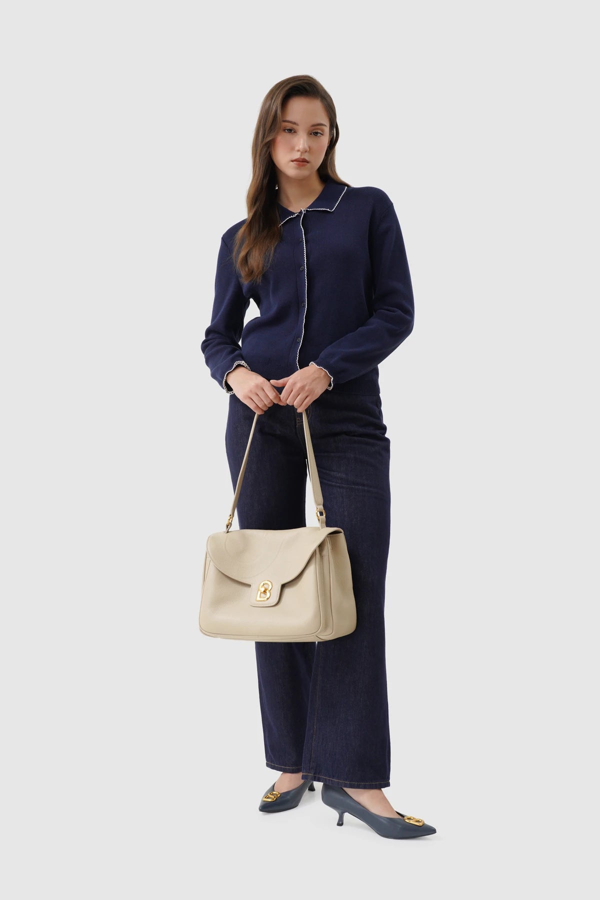 Savina Bag - Pebble Leather - Taupe