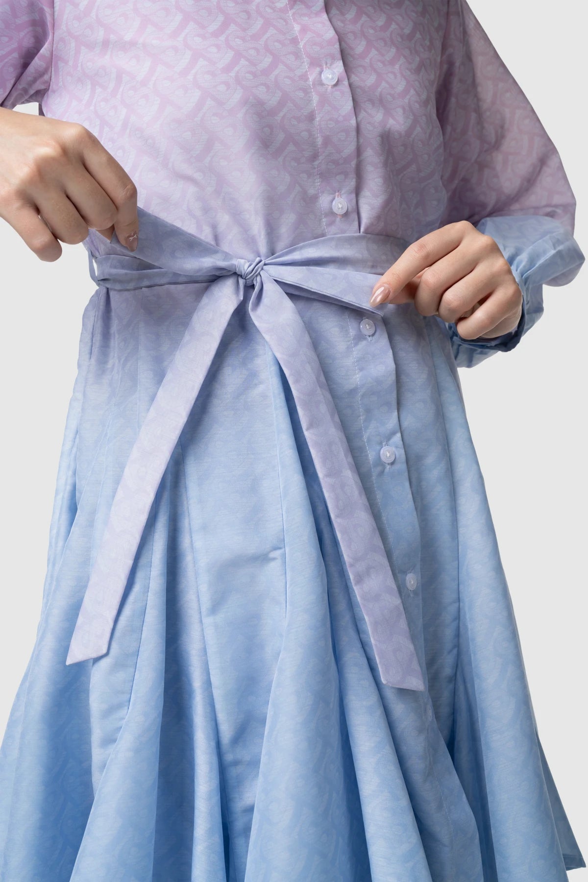 Tropical26 Flare Tunic - Pink/Blue