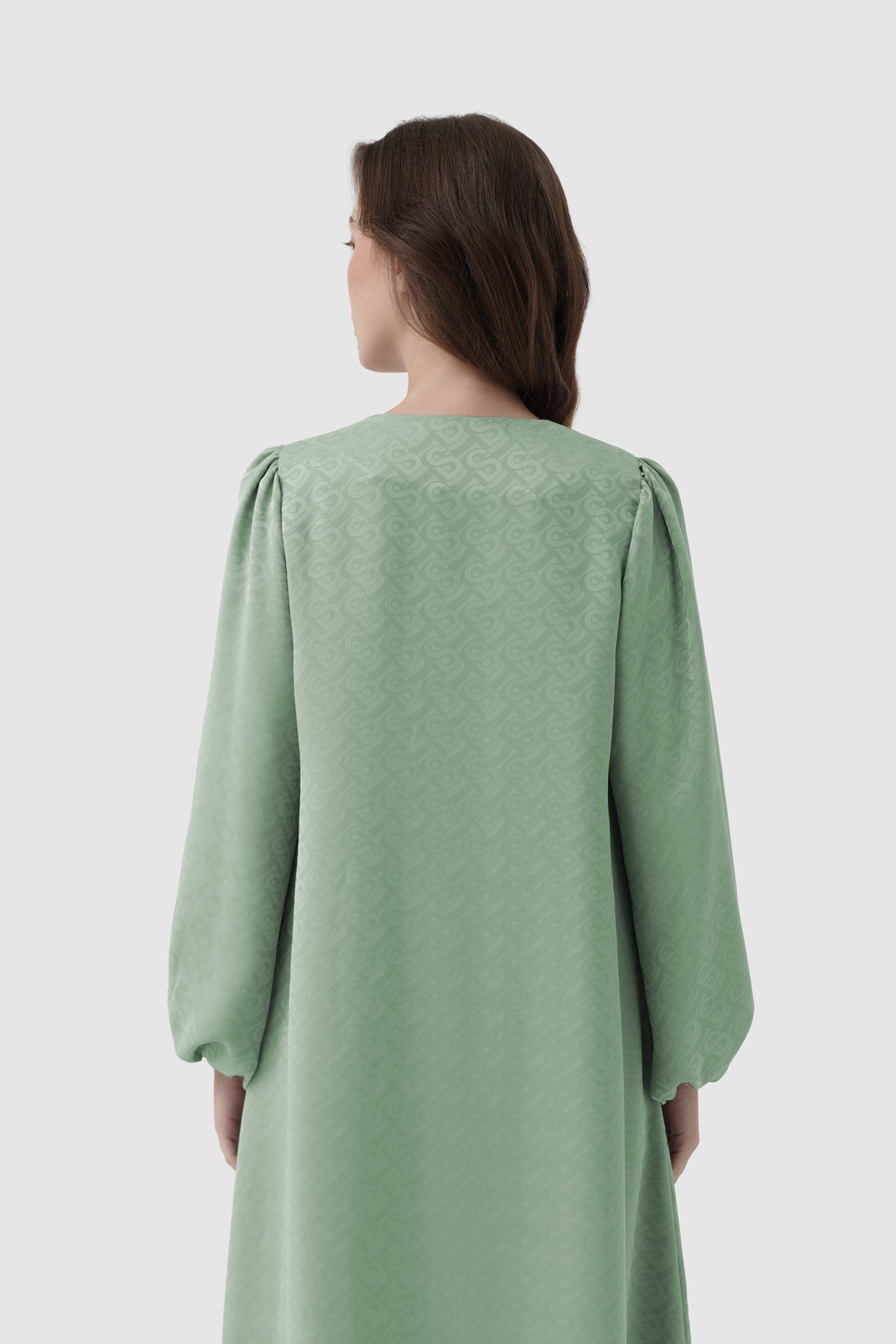 Noura Puff Dress - Jadeite
