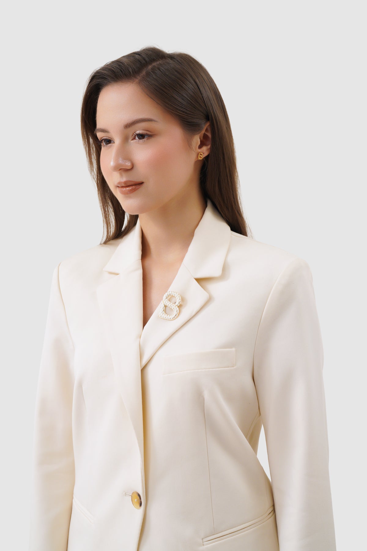 Alice Brooch - White