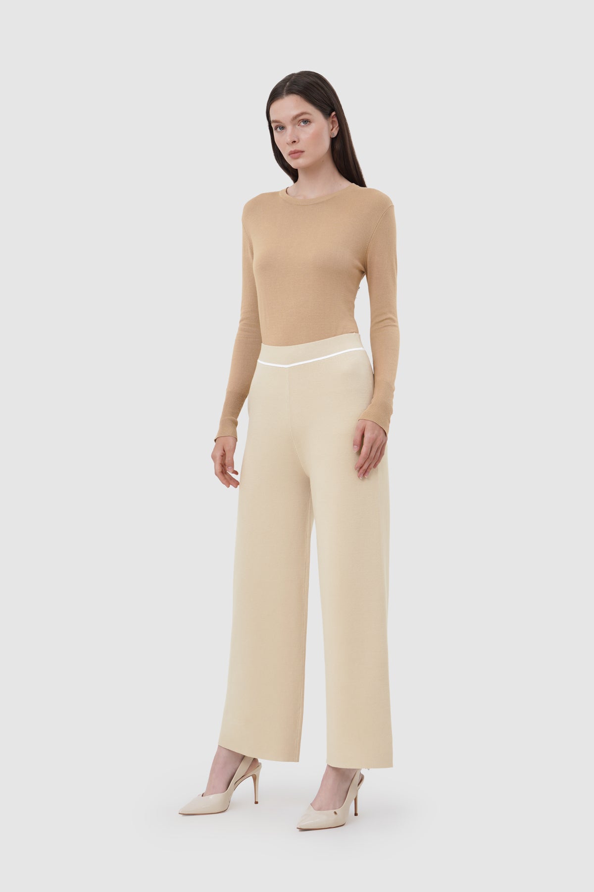 Leena Knit Pants - Cream