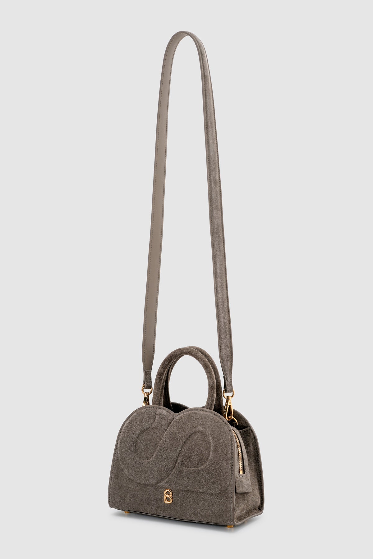 Joy Bag Small - Suede Leather - Taupe