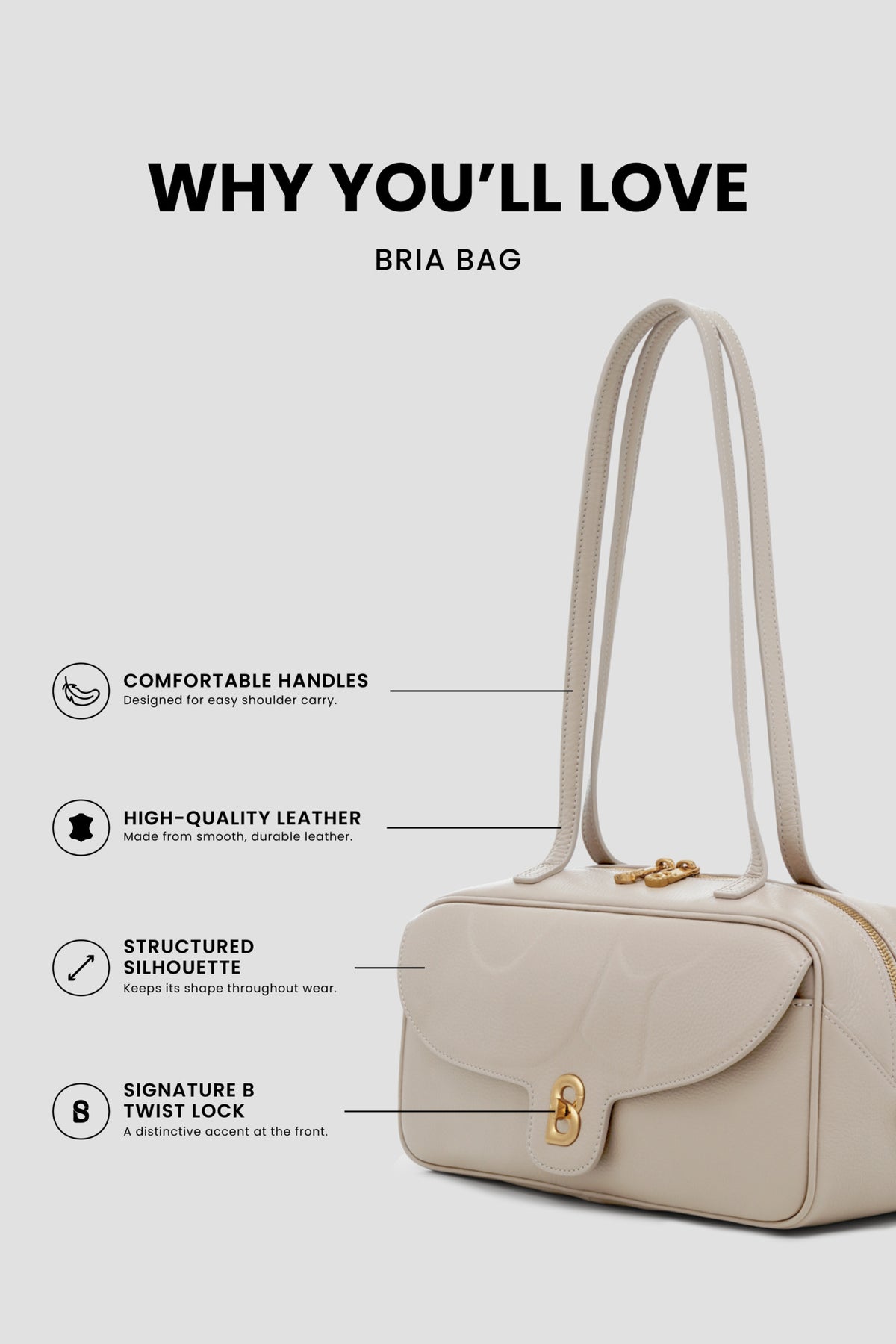 bria shoulder bag in lamb by buttonscarves feature overview