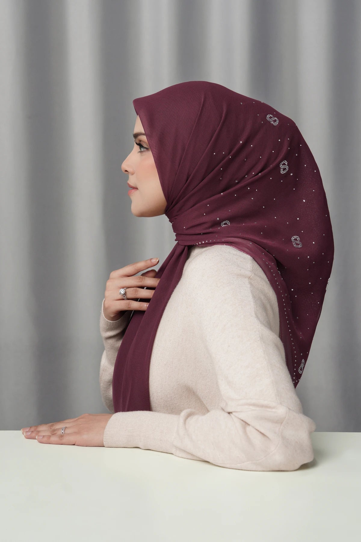 Everyday Glam Scarf - Pomegranate