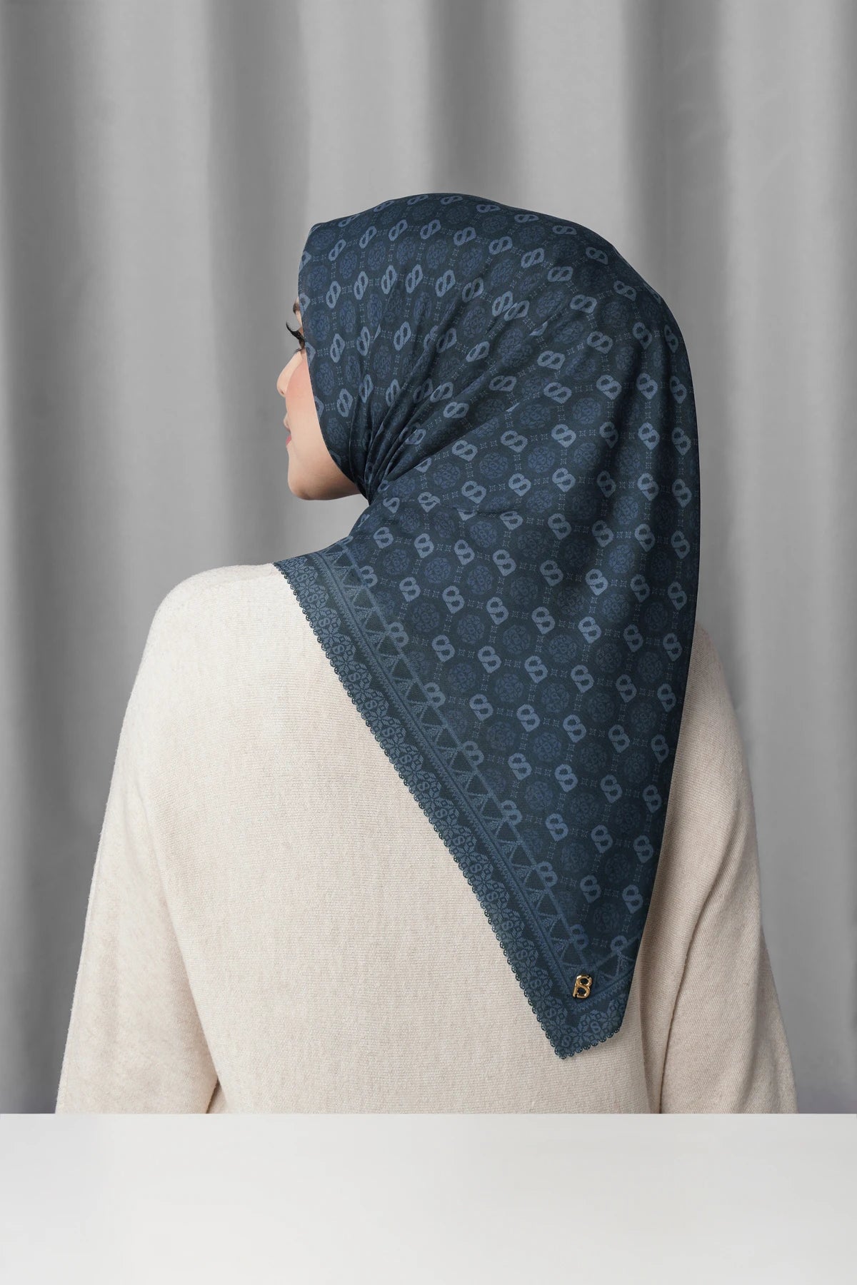 Songket Square - Maritime Blue