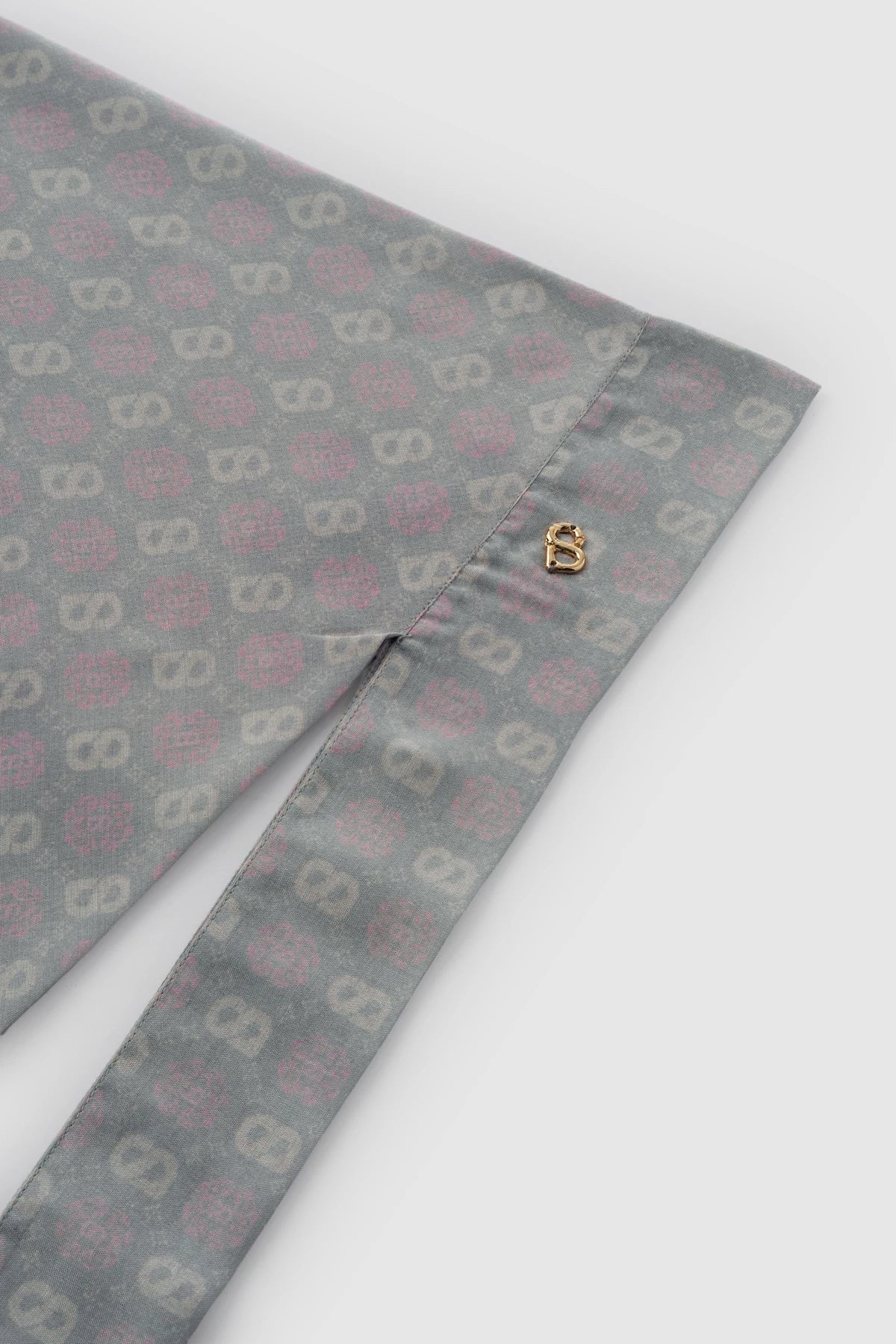 Songket Tie Back Square - Fog