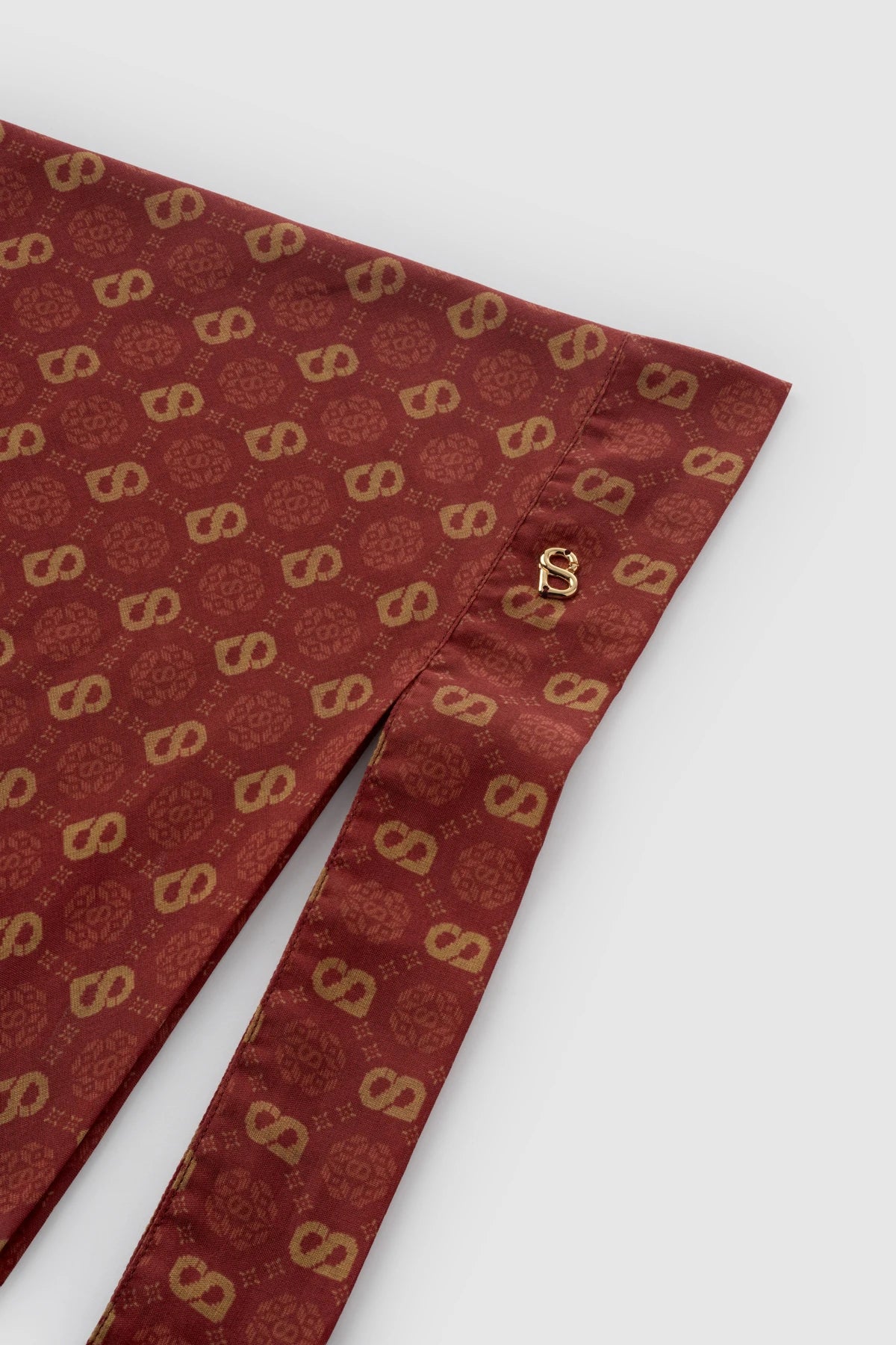 Songket Tie Back Square - Lychee