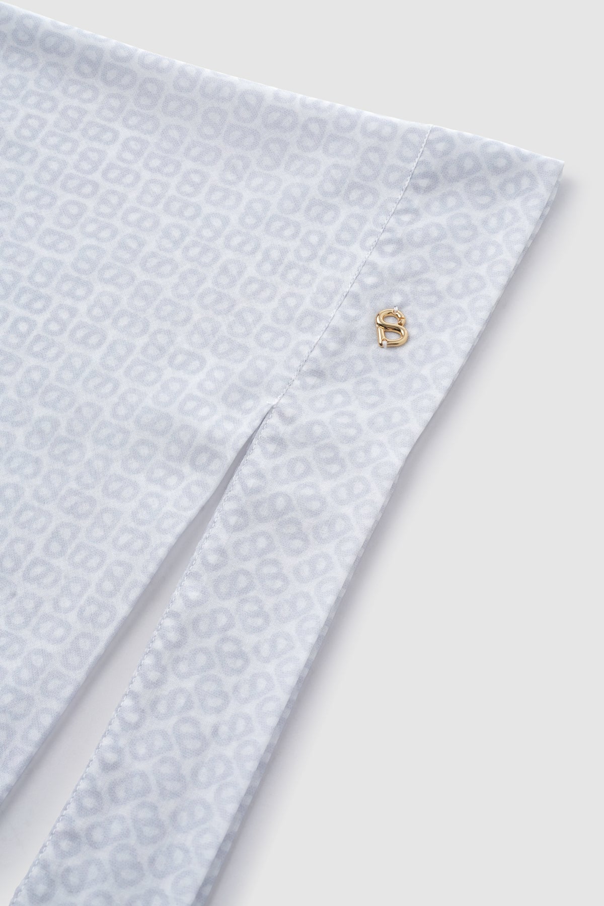 tapis tie back square scarf in bright white by buttonscarves detail view
