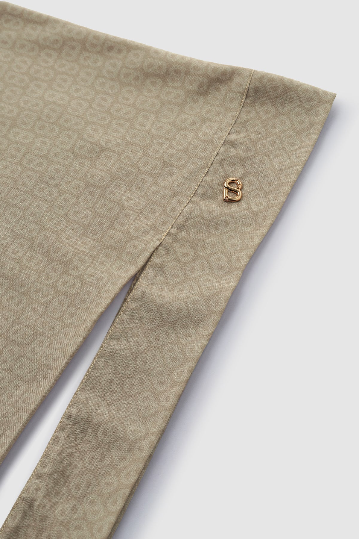 tapis tie back square scarf in tan by buttonscarves detail view