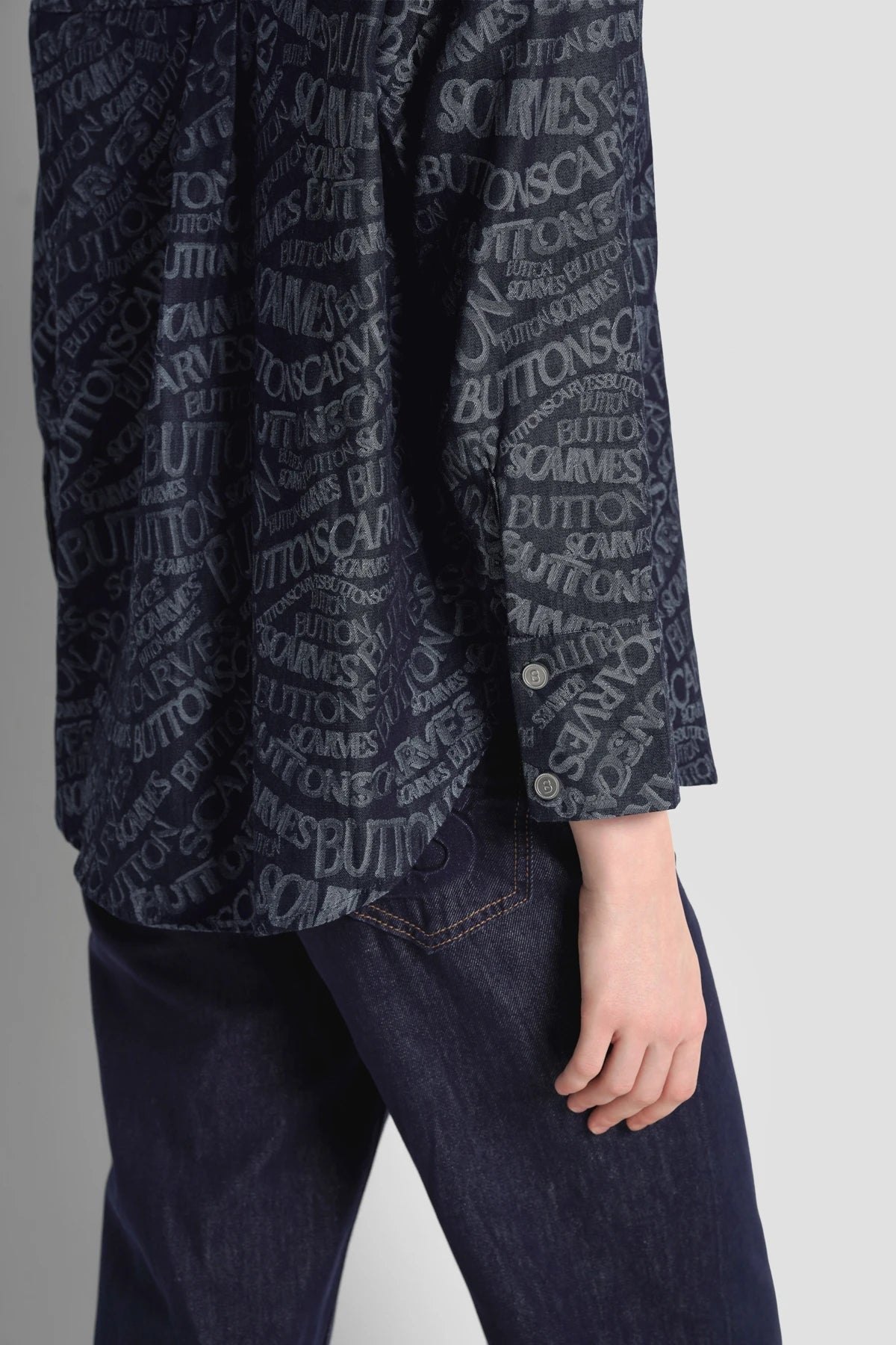 Waves Monogram Basic Shirt - Blue