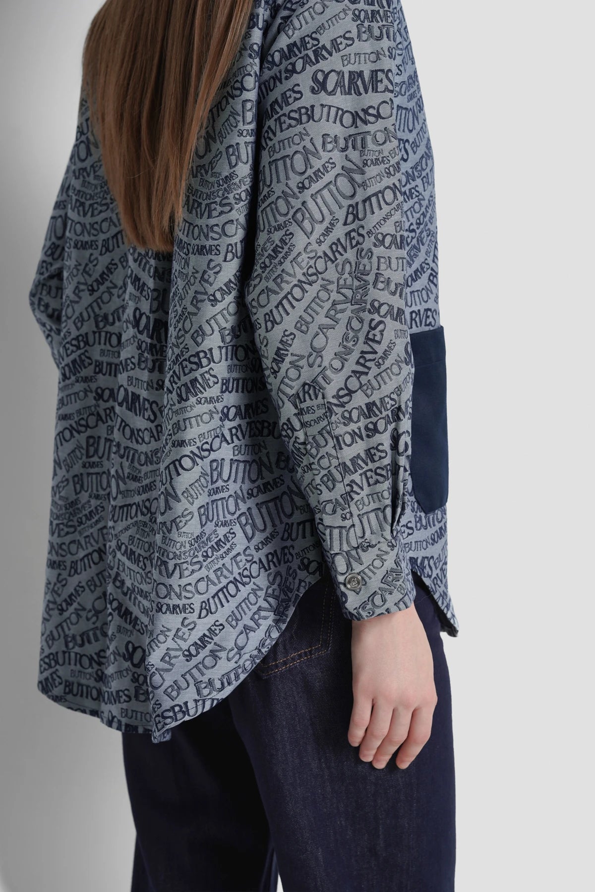 Waves Monogram Pocket Shirt - Grey