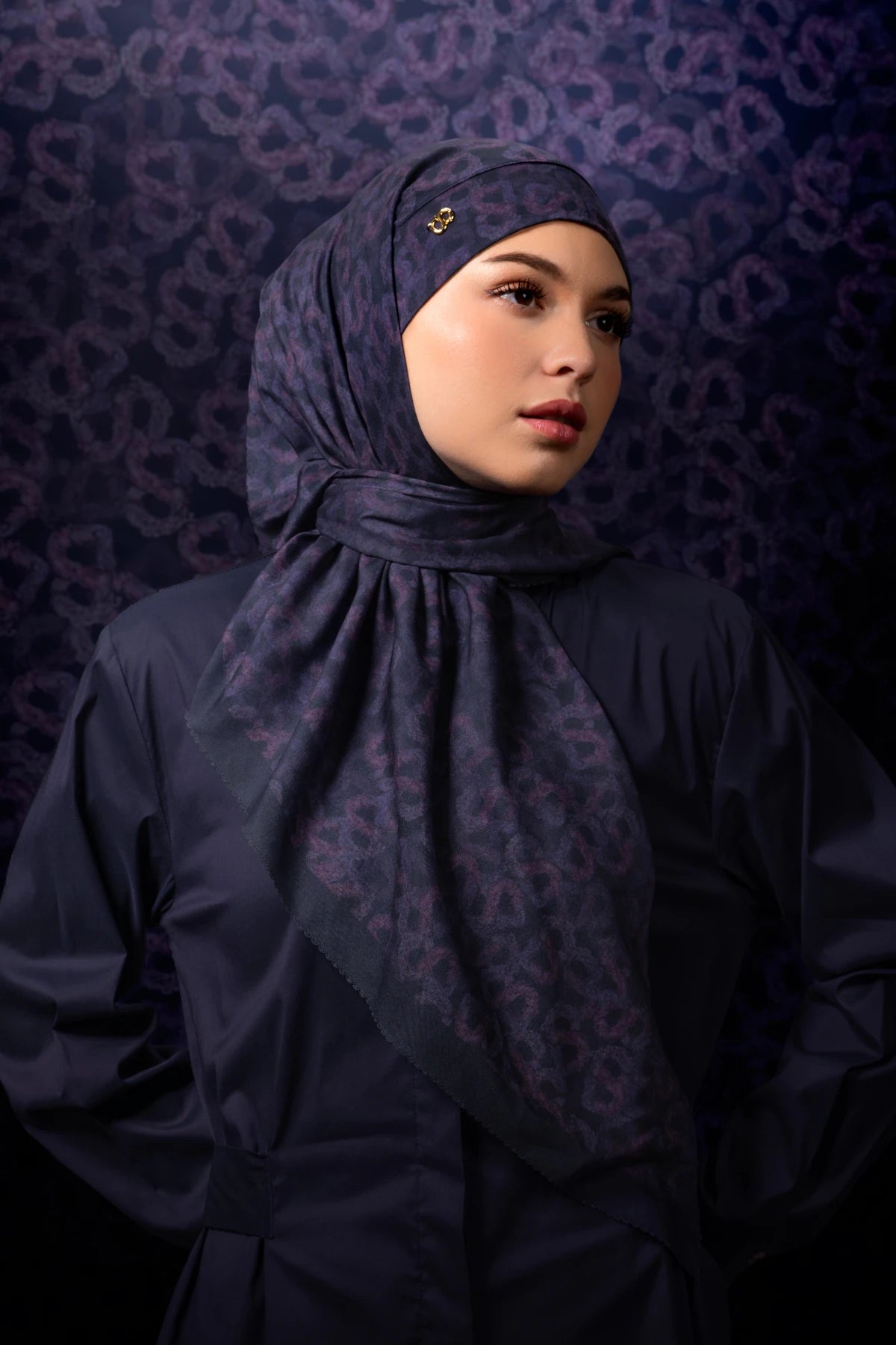 Samla de Fleur Tie Back Square - Baritone Blue