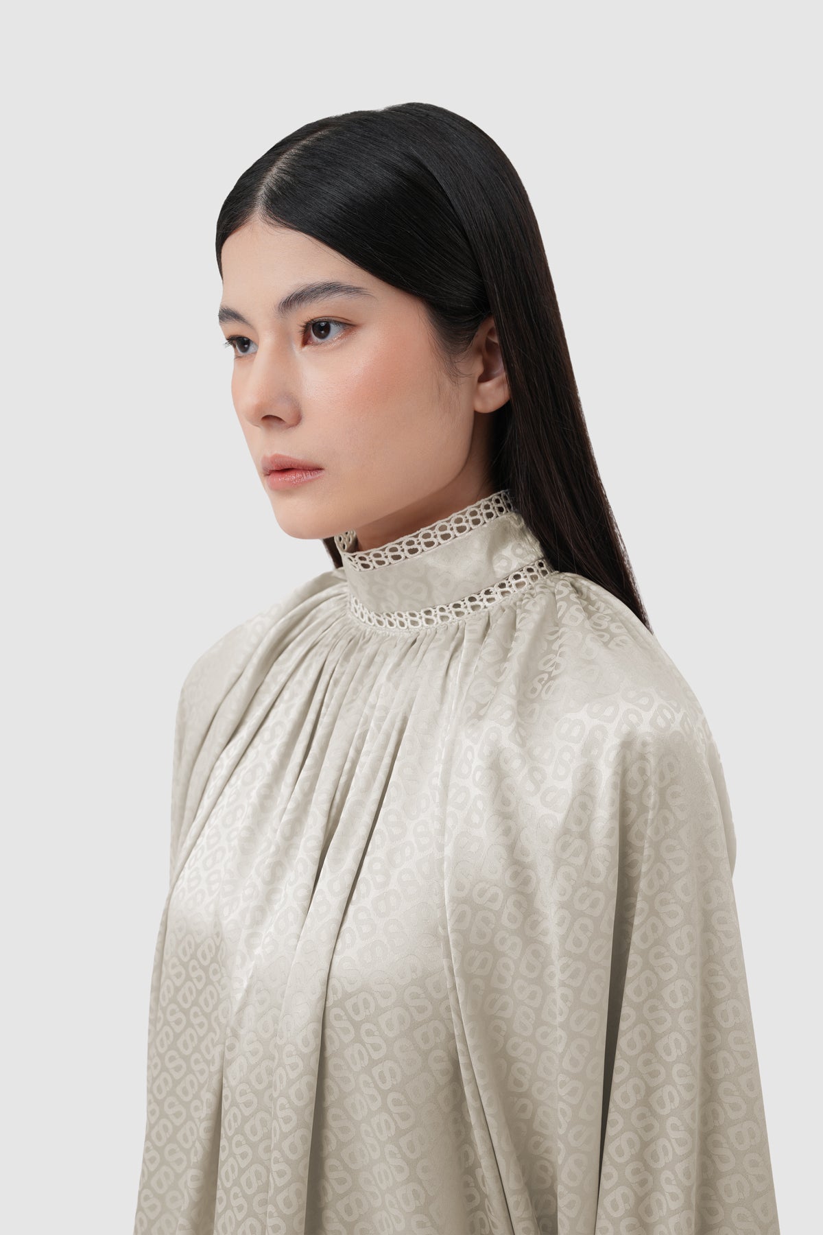 Elora Tapis Ruffle Blouse - Wheat