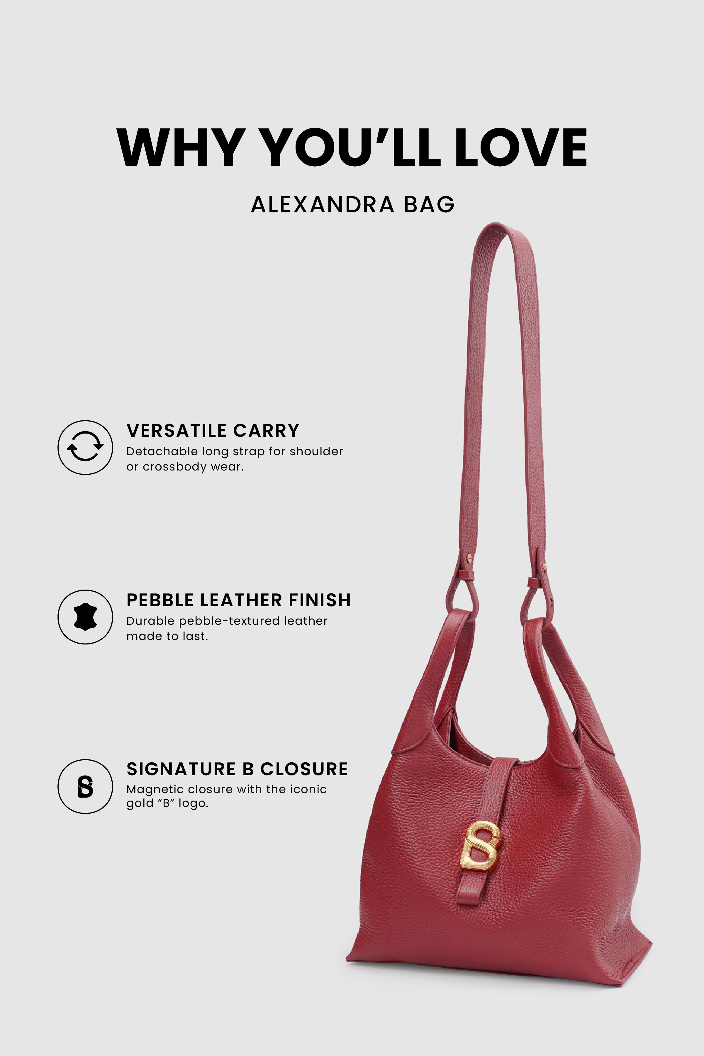 Alexandra Bag - Cranberry