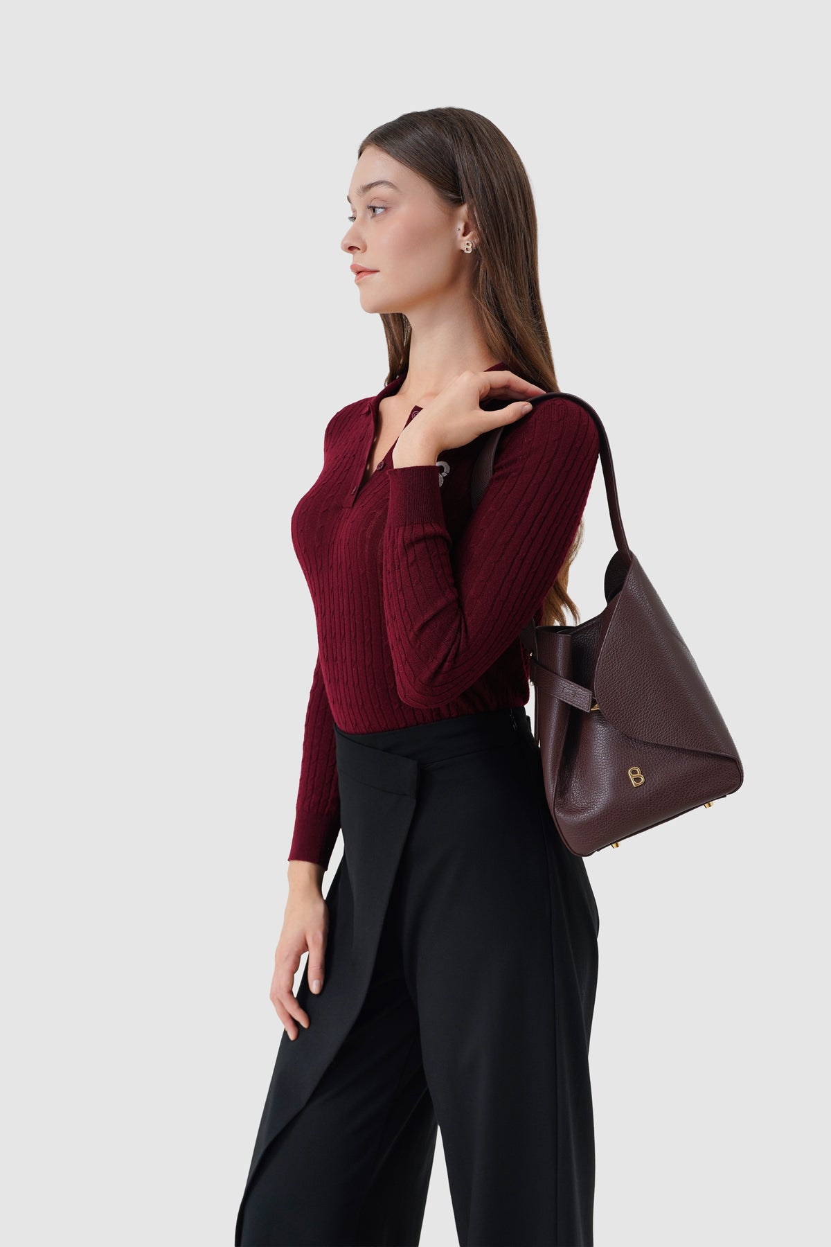 Britney Bag - Burgundy in GHW