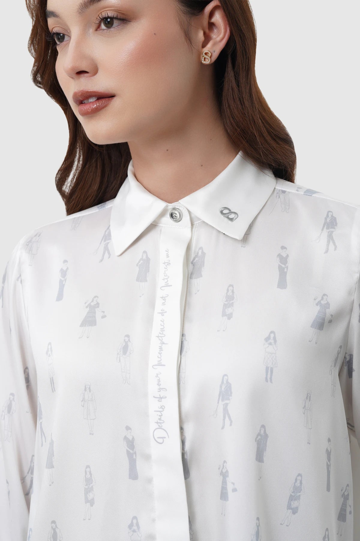 The Editor Satin Shirt - White